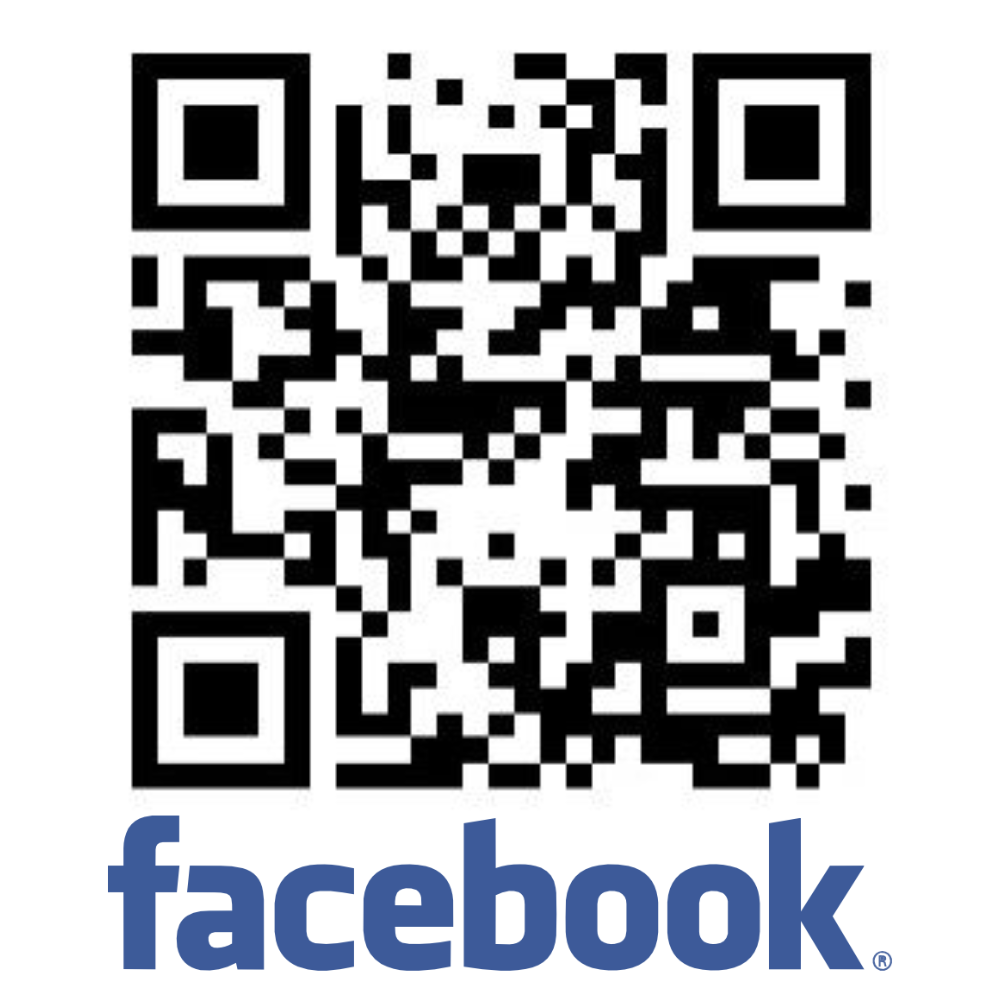 Facebook logo with QR code