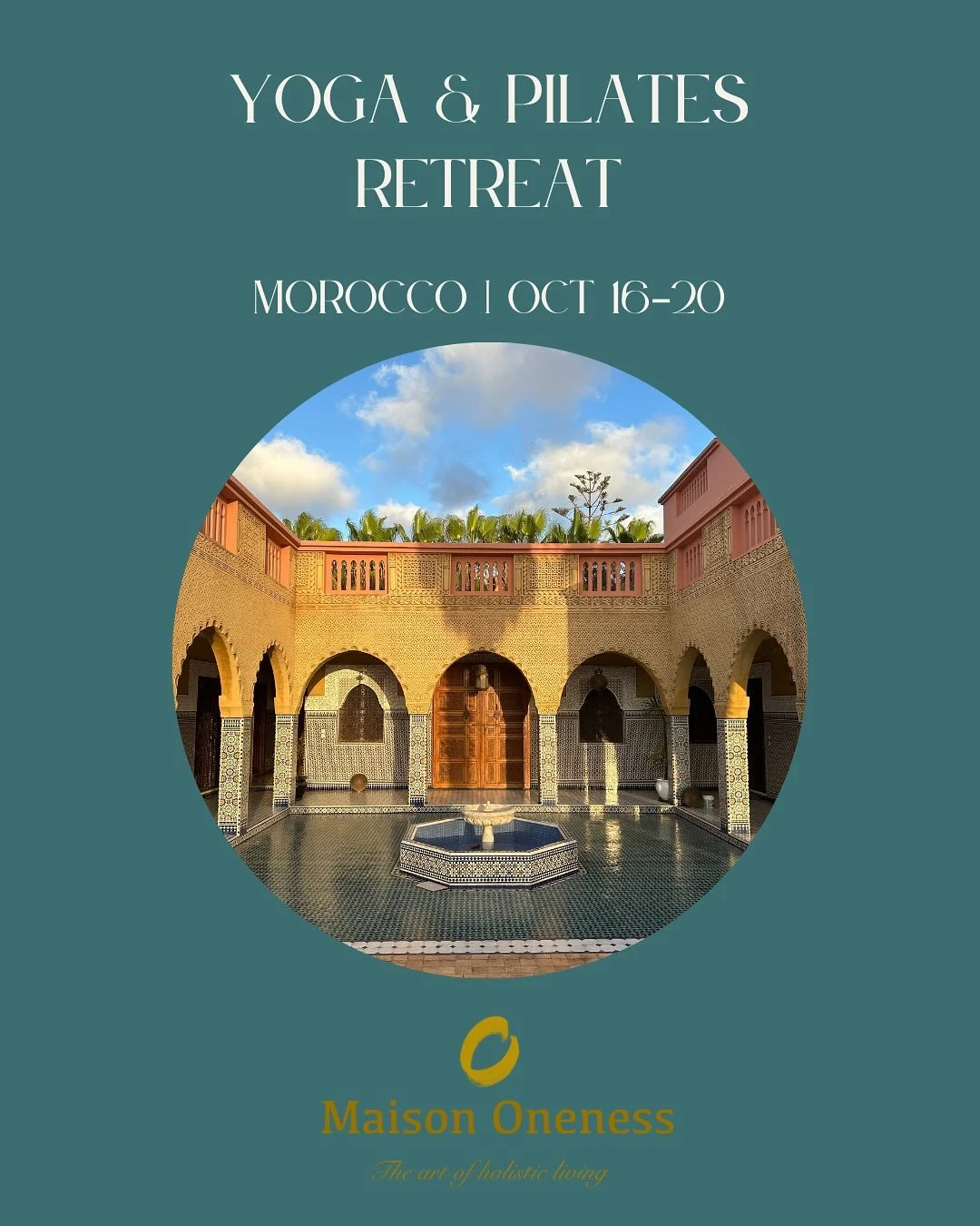 ✨ A hidden riad in Morocco.
🌿 Days filled with movement, creativity &amp; nourishment.
🌊 Evenings of stillness under the stars.

From yoga &amp; Pilates flows to Moroccan cooking, sound healing, and surf &mdash;
this retreat is an invitation to rec