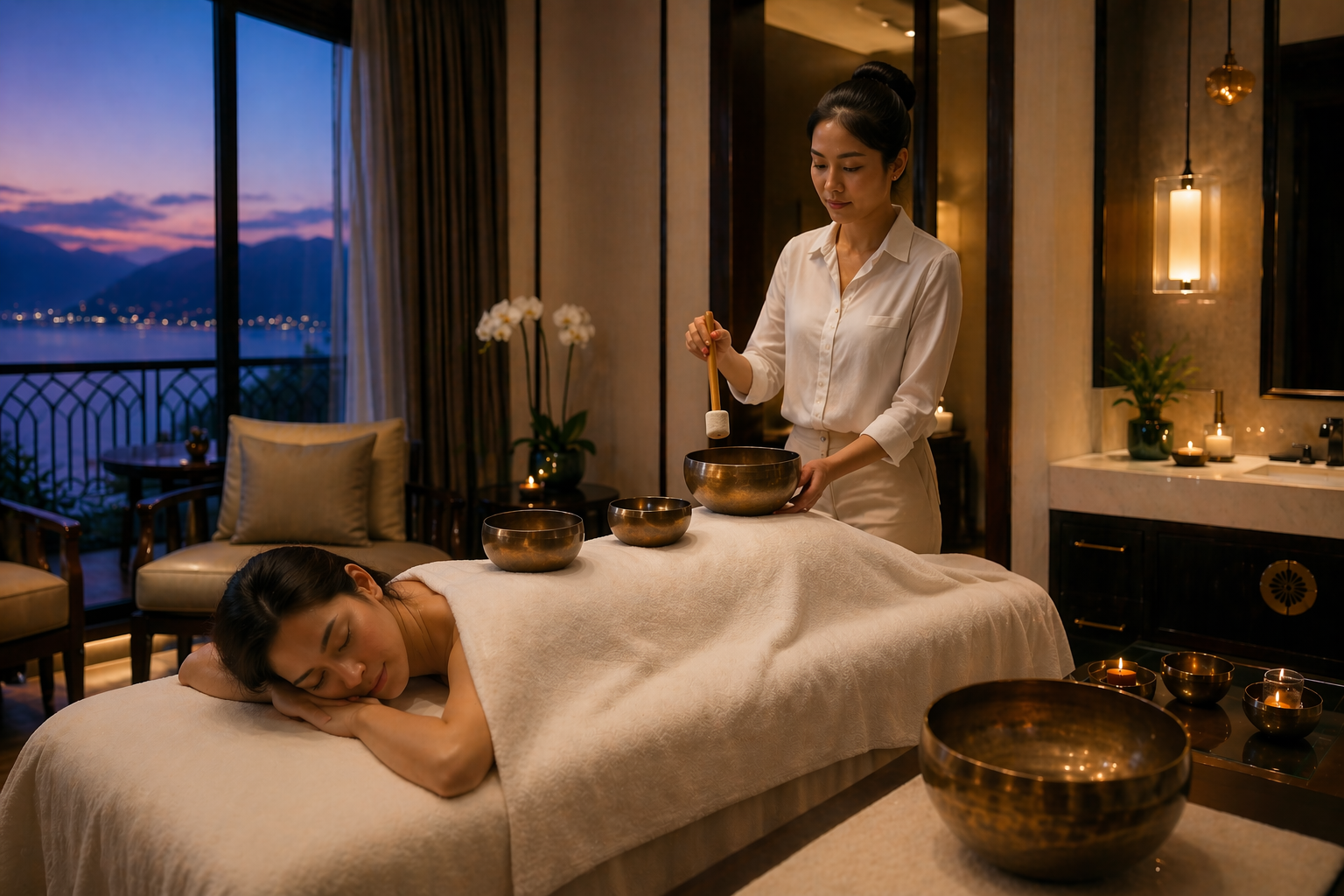 Vibration Massage with Tibetan Singing Bowls - 30 minutes