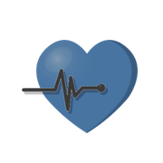 Heart with a heartbeat line across it