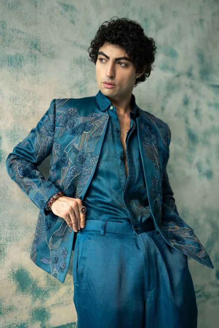 Blue Thistel Short Jacket Set | Jatin Malik.jpg