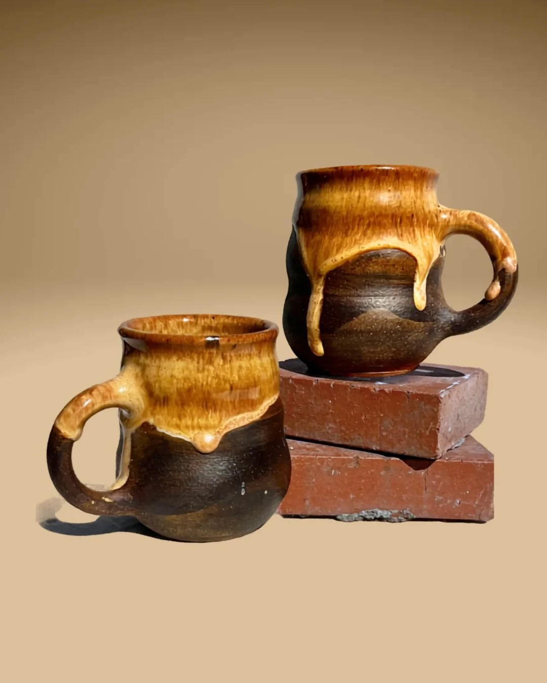 the bees have been busy making honey, honey! Or maybe the busy bees have just been buzzing away making pottery. However it goes, these drippy honey mugs are fresh out the kiln and will be part of my website drop next week! April 1st, 9 am MST 💛 

#c