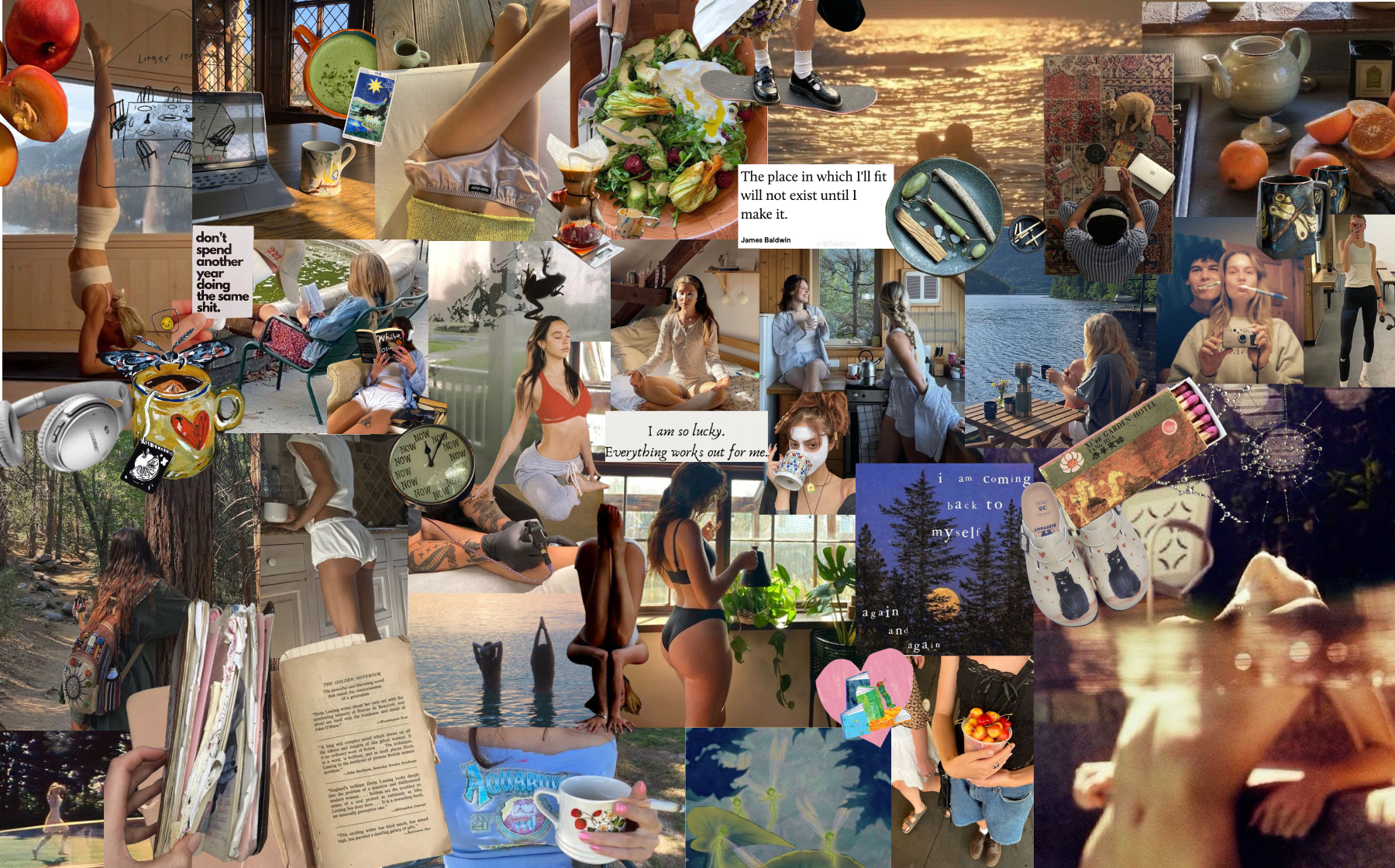 A similar case, this client was an influencer seeking a 'manifestion board visual' and we had a consultation to go over her year in quarters and apply some imagery and themes to the brief before I set off creating her ideal visual representation of t