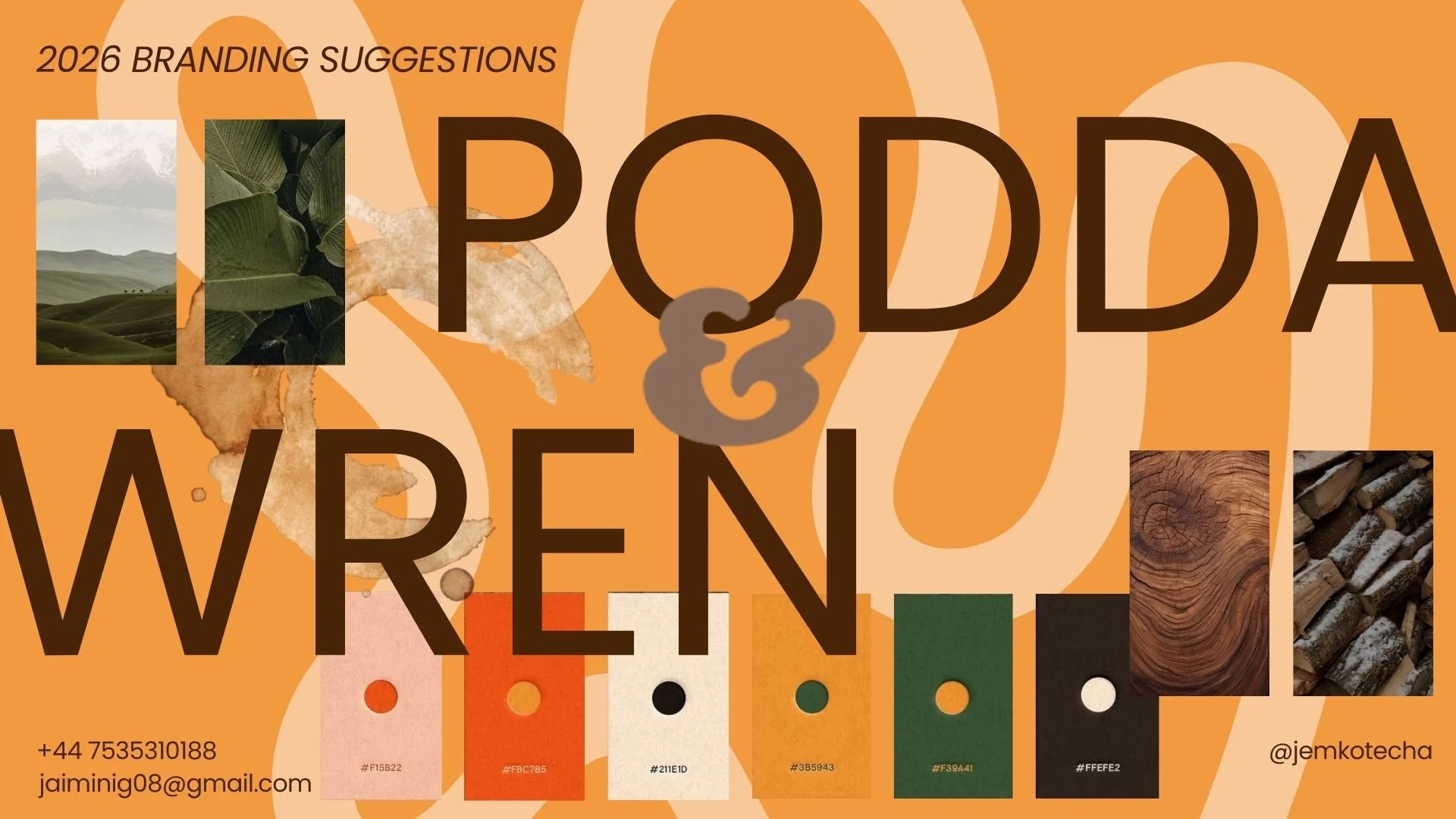 [DEC 2025] Opening slide of a pitch deck for a Cumbrian Indie Coffee Roastery that is considering a rebrand (Canva Pro) - brand colour palette expanded, but core elements maintained.