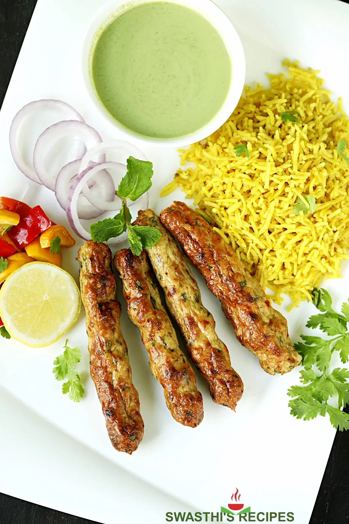 Chicken Seekh Skewer Platter