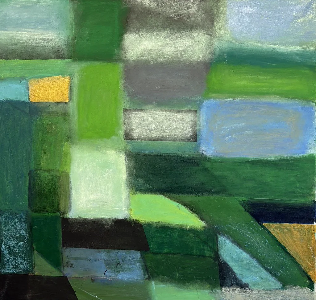 45 x 45" Acrylic and Pastel on Canvas