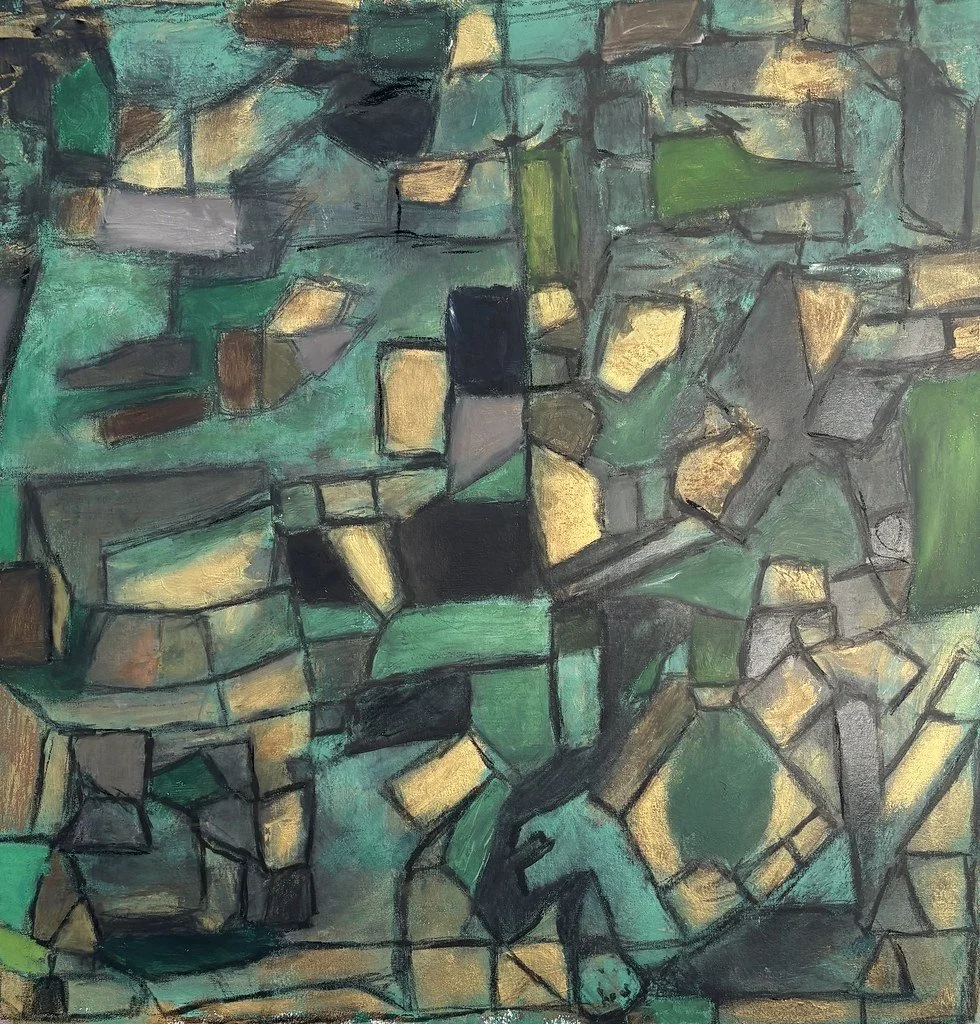 45 x 45" Acrylic and Pastel on Canvas