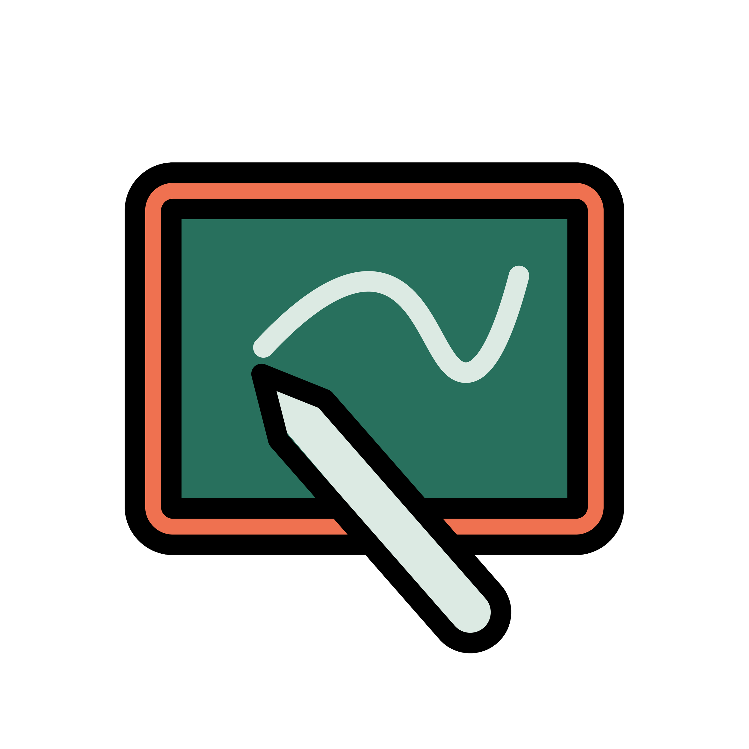 Icon illustration of a chalkboard