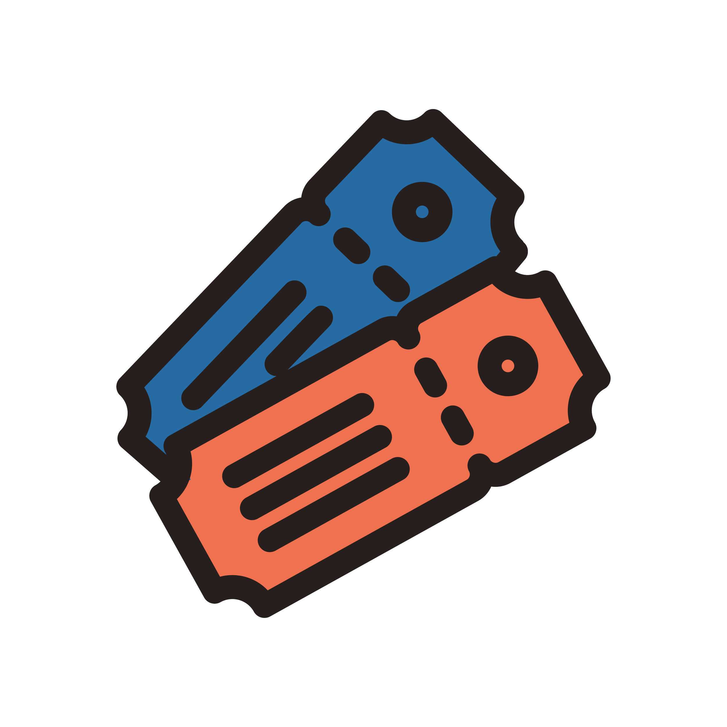 Icon illustration of two tickets