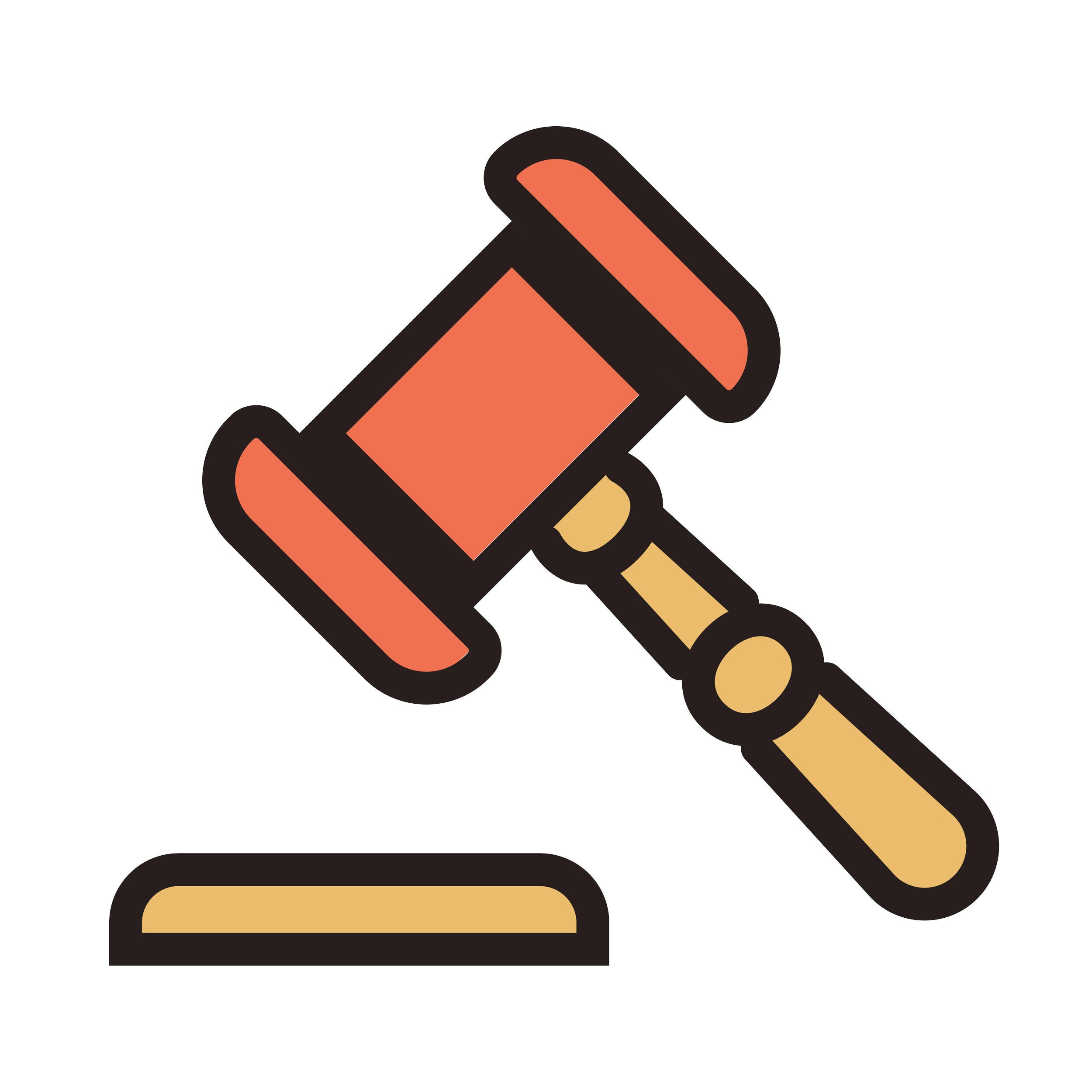 Icon illustration of a legal gavel