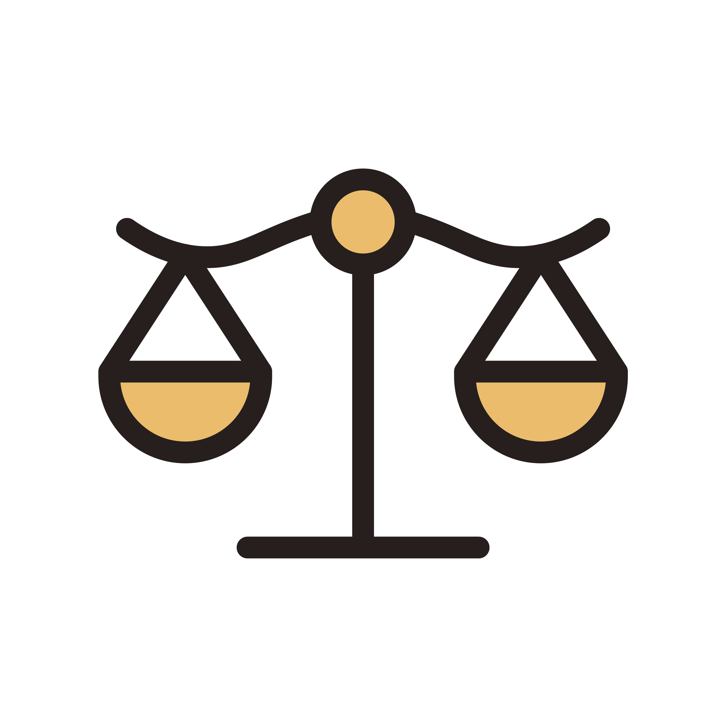 Icon illustration of legal scales