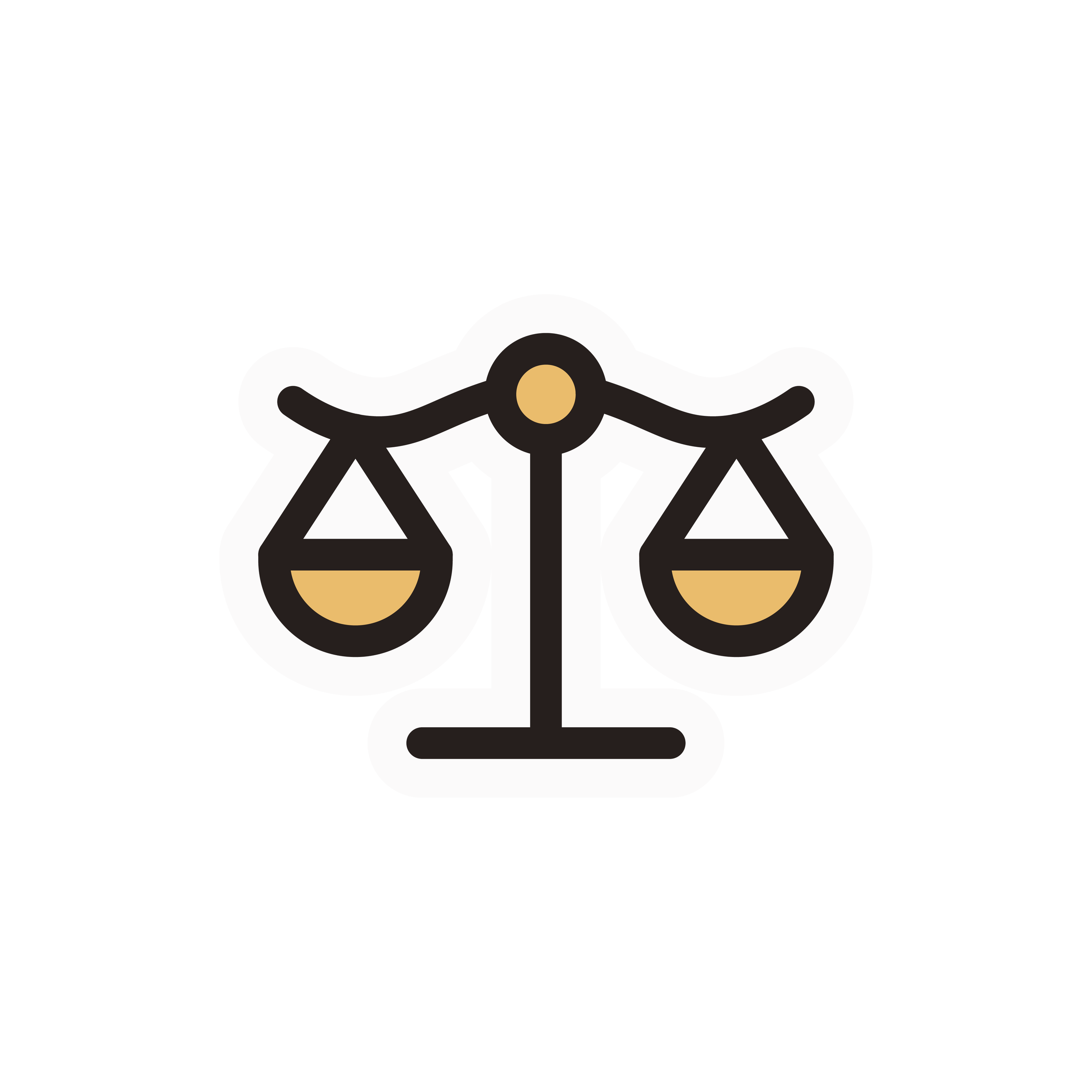 Icon illustration of legal scales