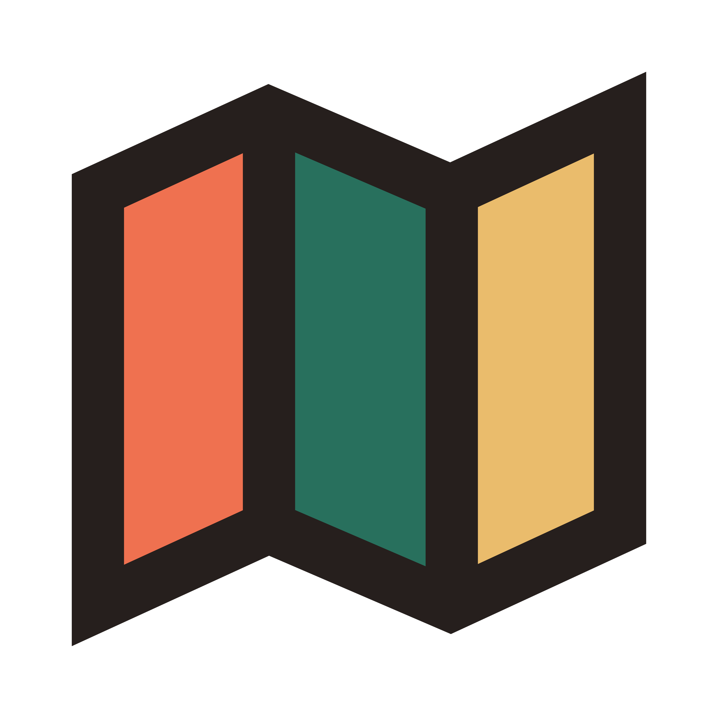 Icon illustration of a folded paper