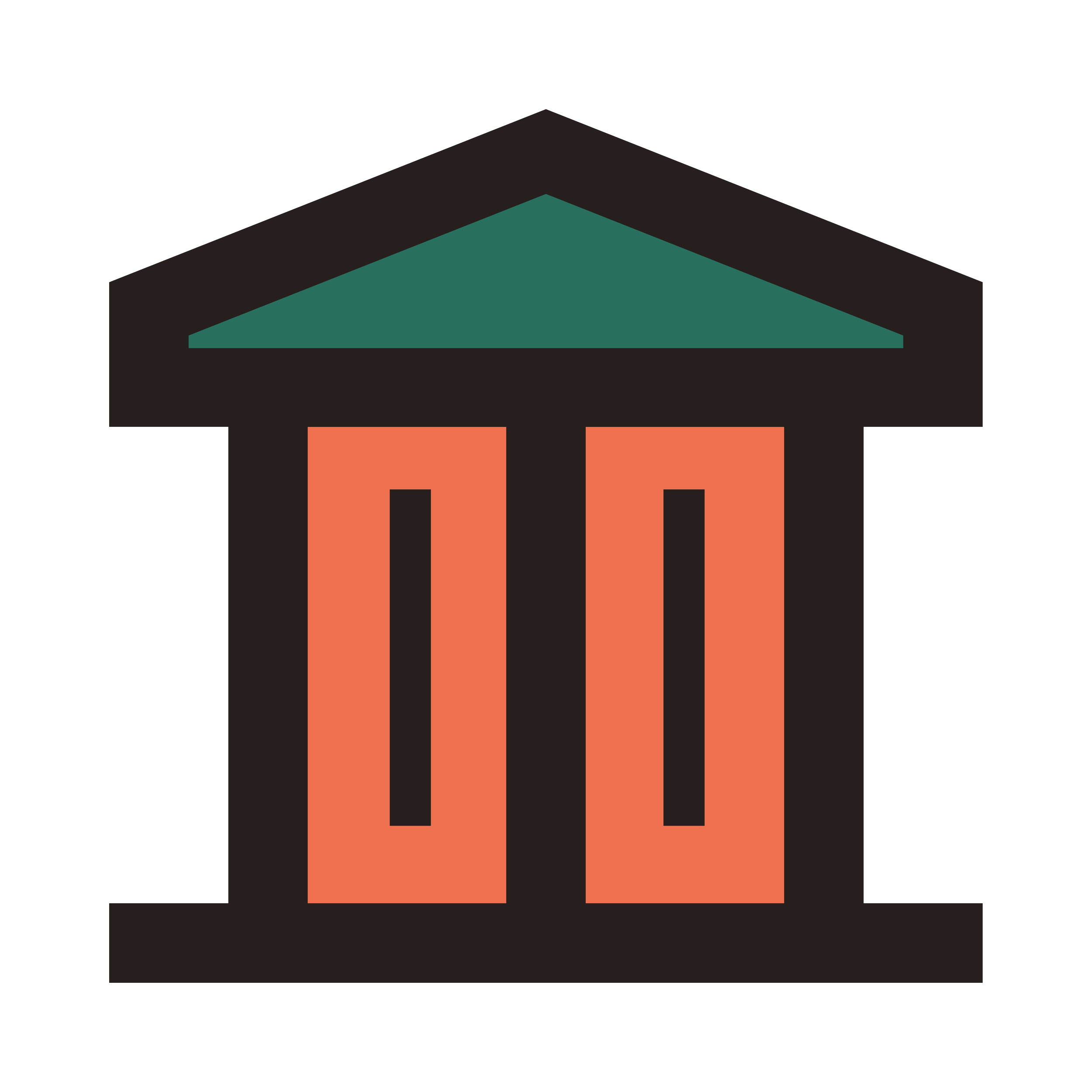 Icon illustration of a courthouse