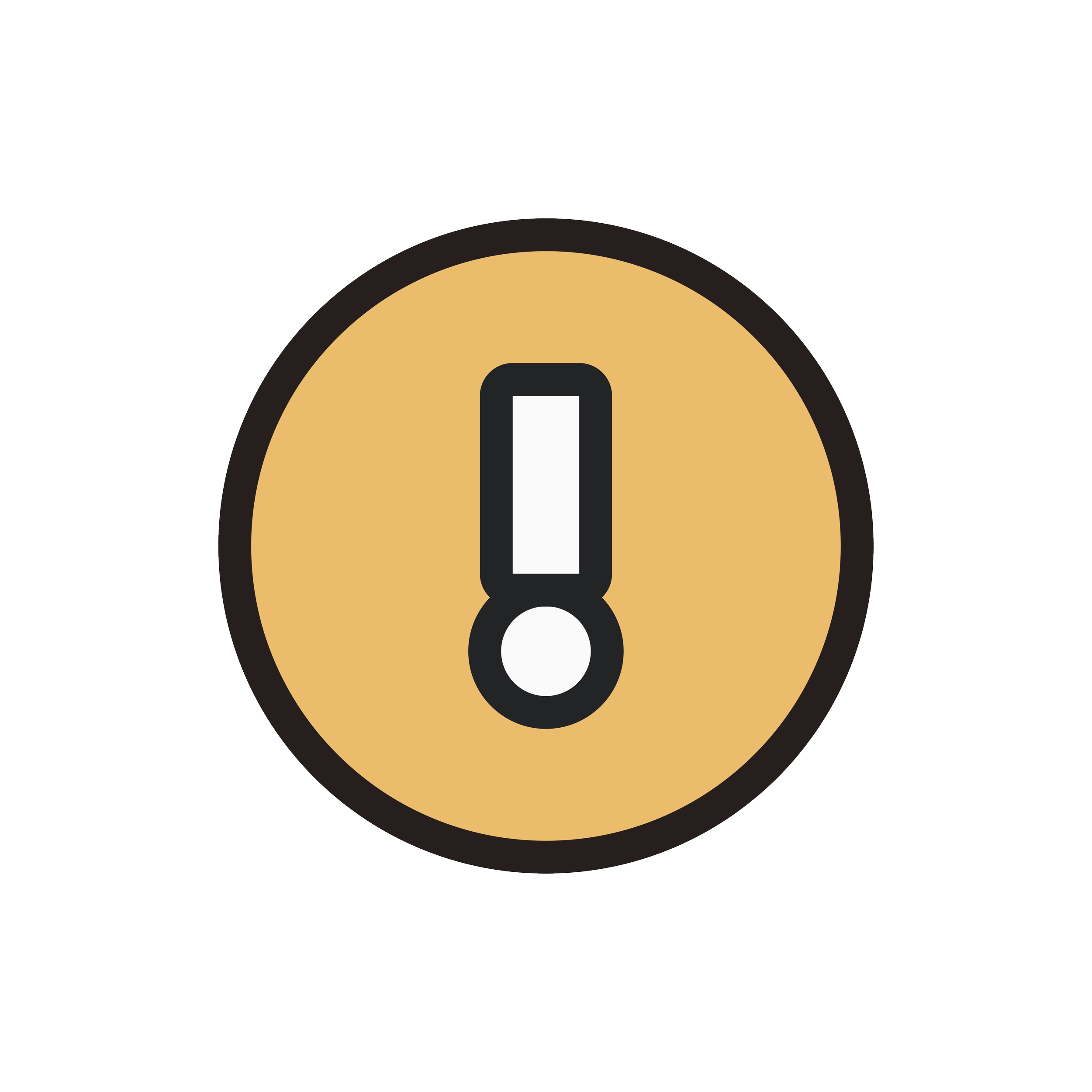 Icon illustration of a yellow exclamation point