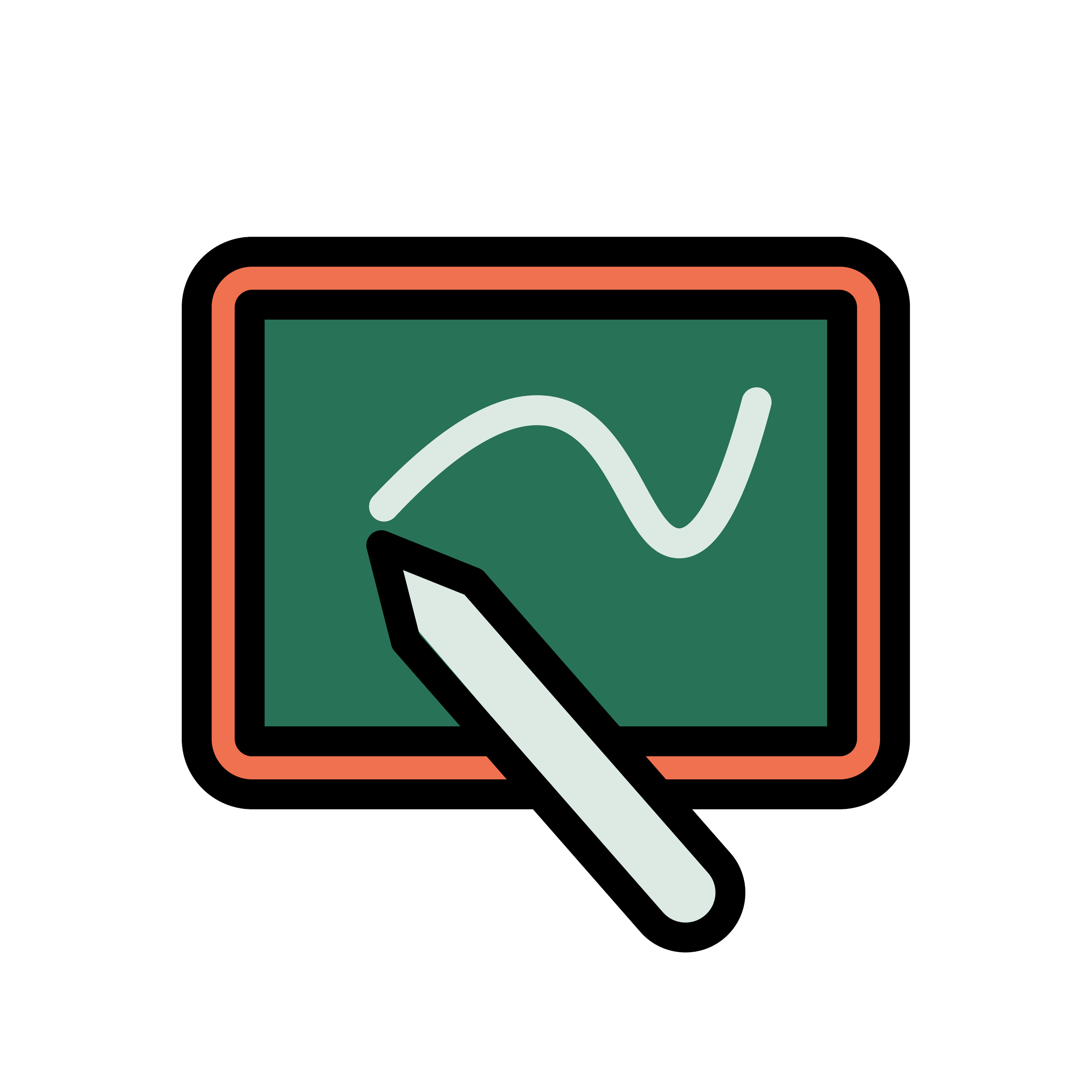 Icon illustration of a chalkboard