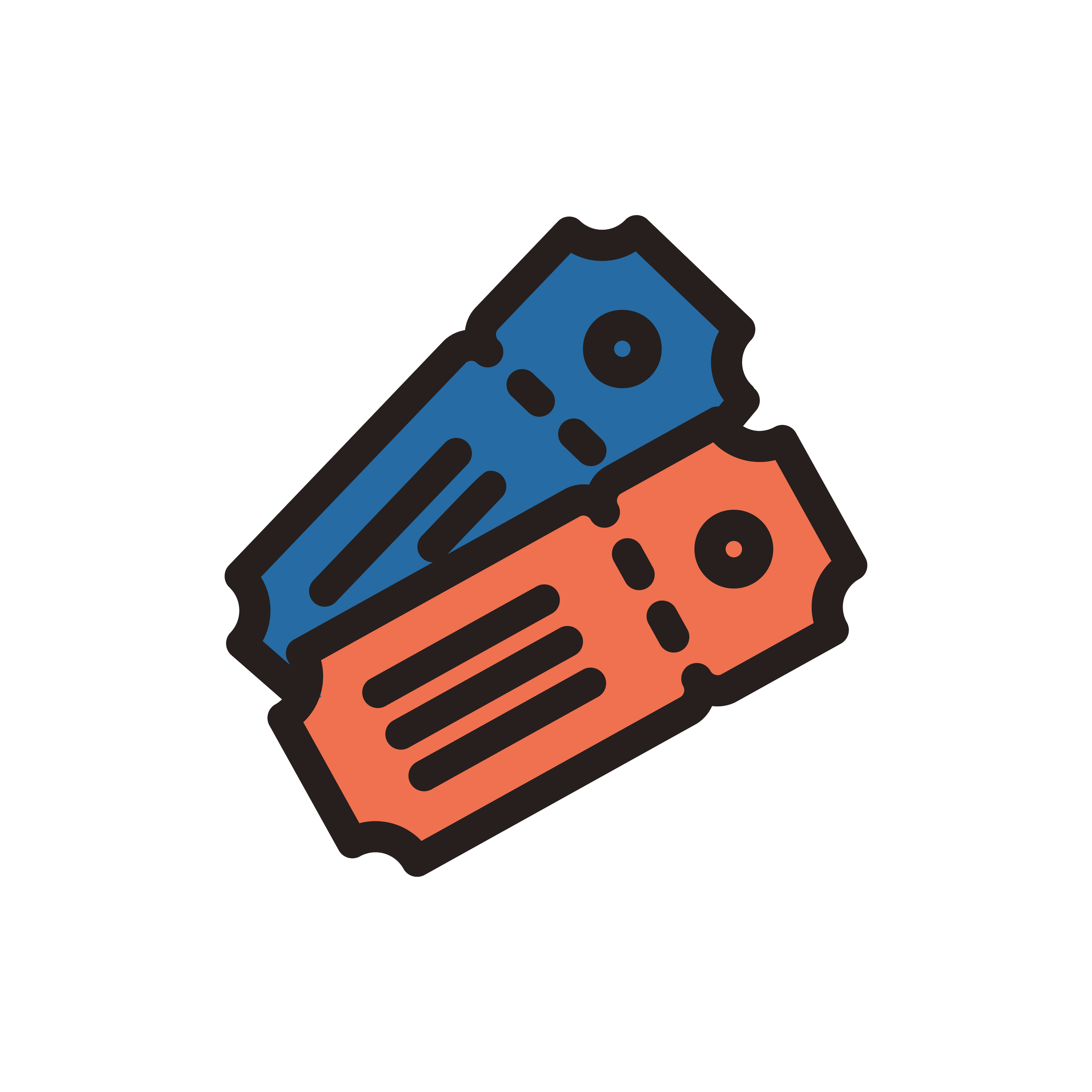 Icon illustration of two tickets