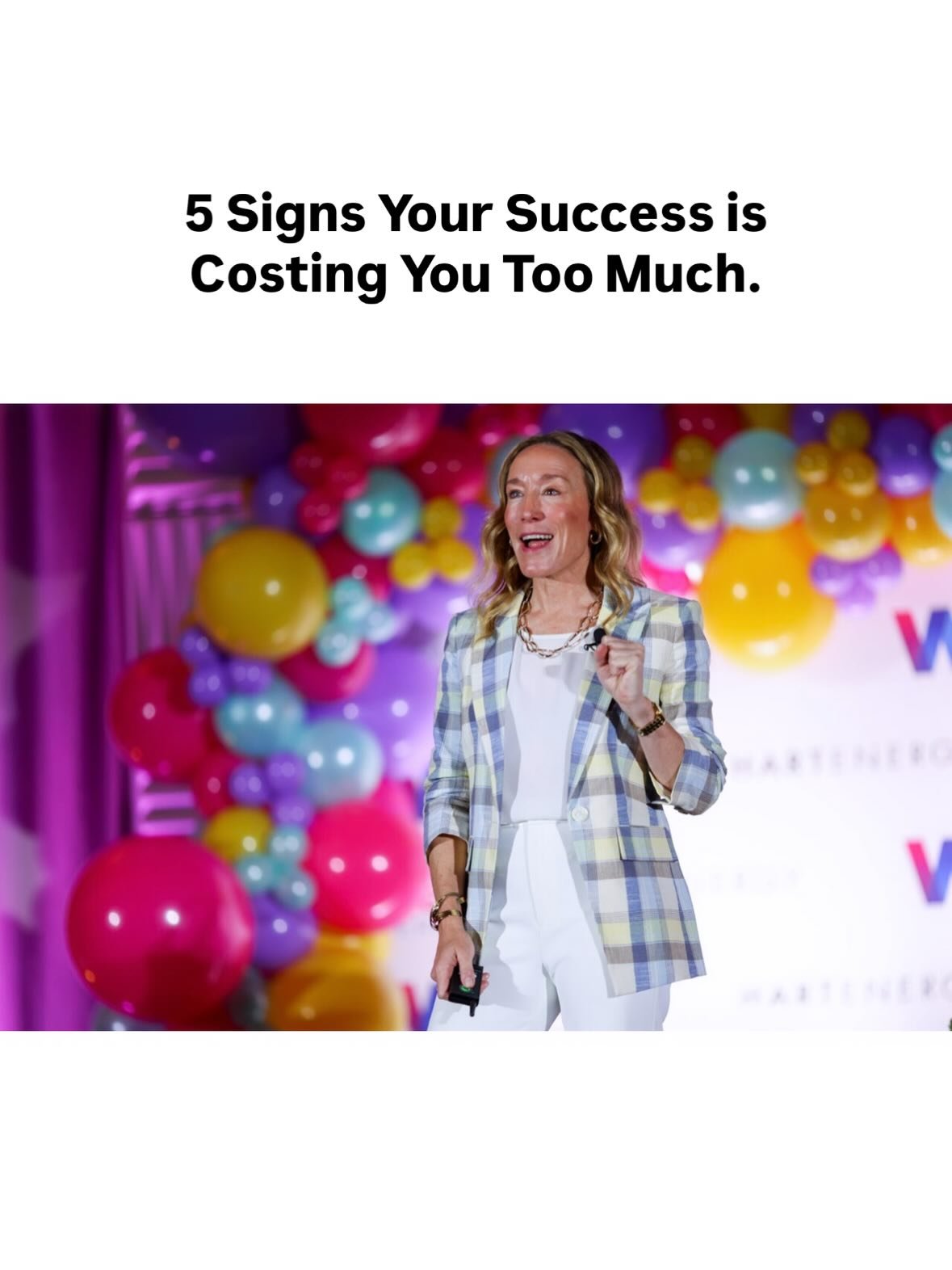What is your success costing you that you can never get back?

And if you changed just one thing, what could you protect so you never have to recover from your success again?

It&rsquo;s possible to be successful AND happy. It just takes some small, 