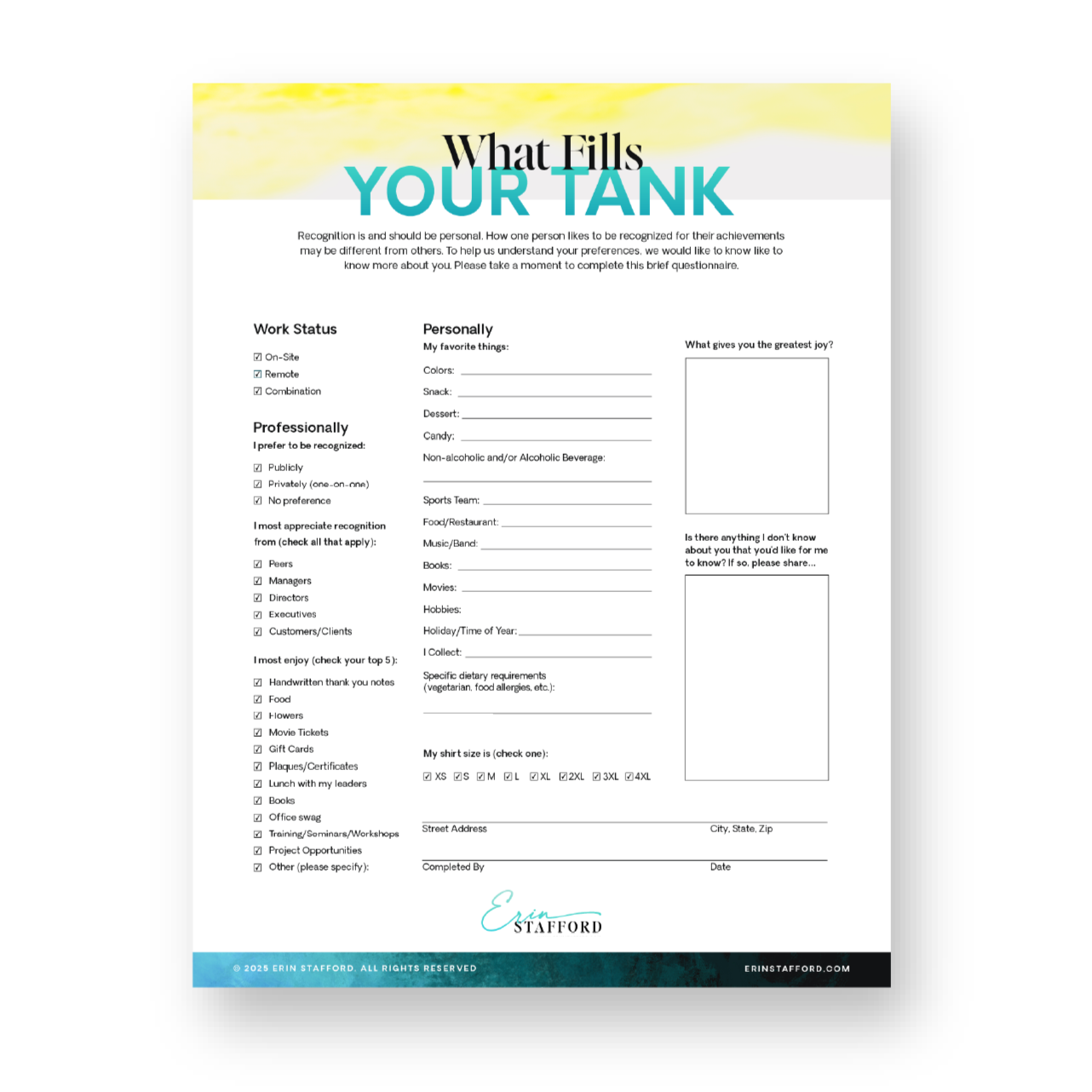 A reflective exercise to help you and your team identify what truly restores your energy, and what’s quietly draining it. Perfect for leaders and high-achievers who want more clarity, balance, and momentum.