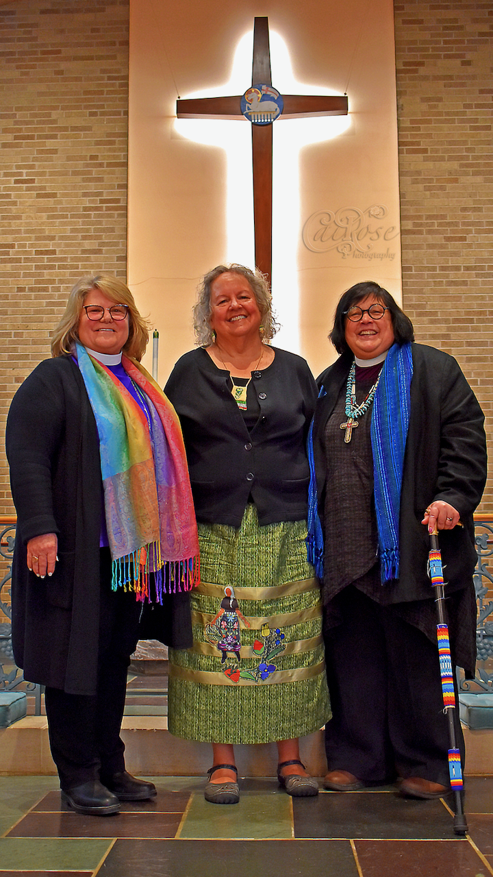 Bishop DeDe and Bishop Carol with Robin Wall Kimmerer, credited.png
