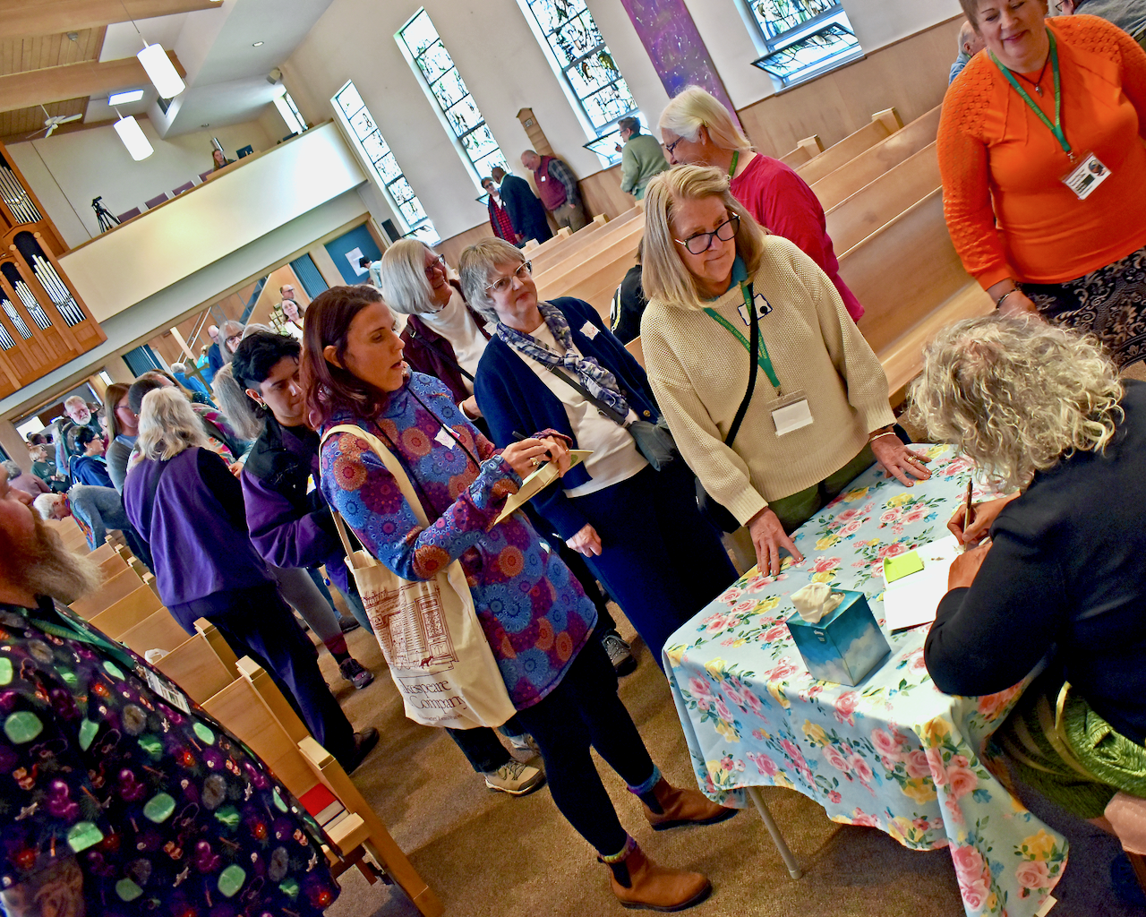 Line for Book Signing