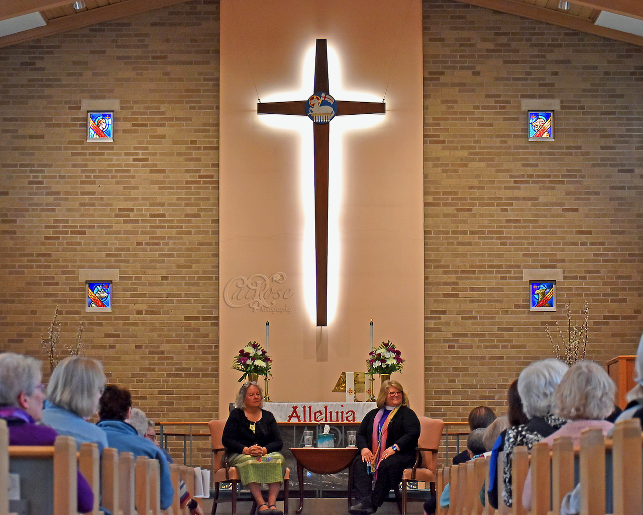 Robin Wall Kimmerer and Bishop DeDe, Questions, Listening, broad view, credited.png