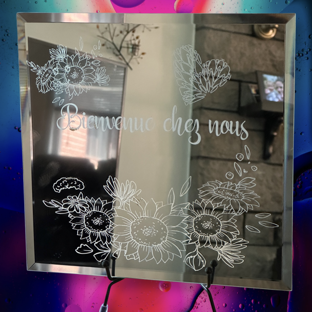 Welcoming Engraved Mirror