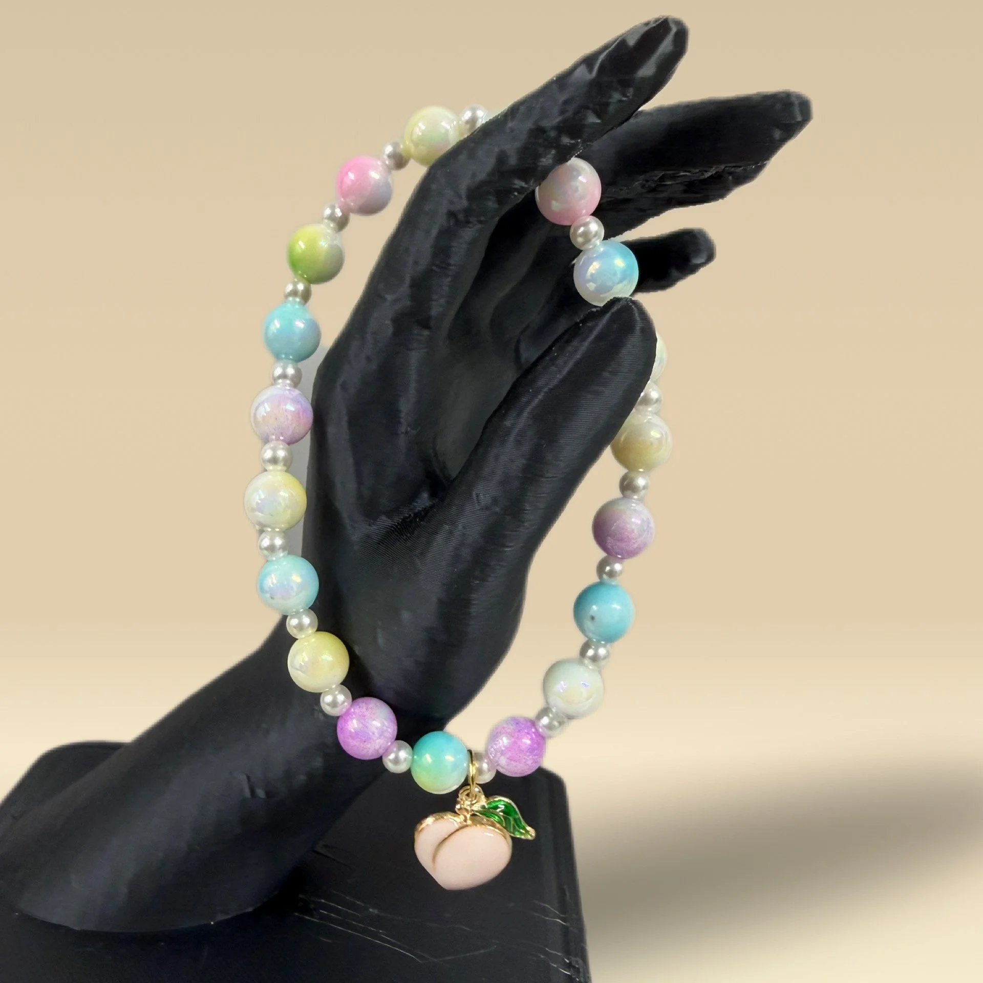 Peachy Delight Charm Bracelet