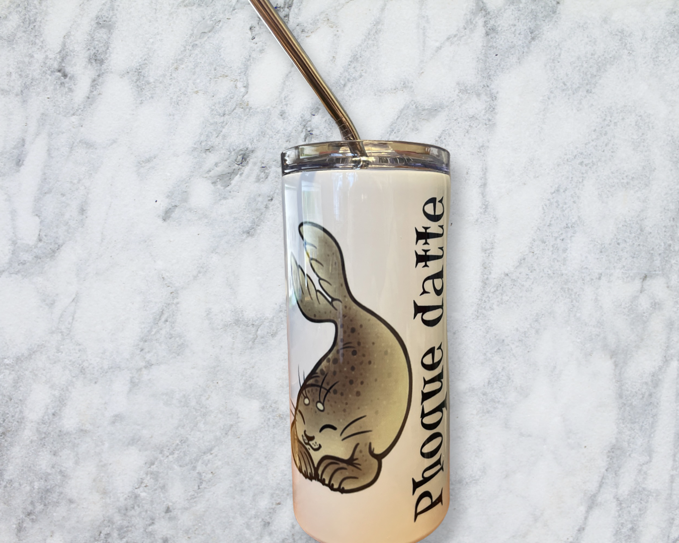 Funny Phoque Datte Insulated Tumbler