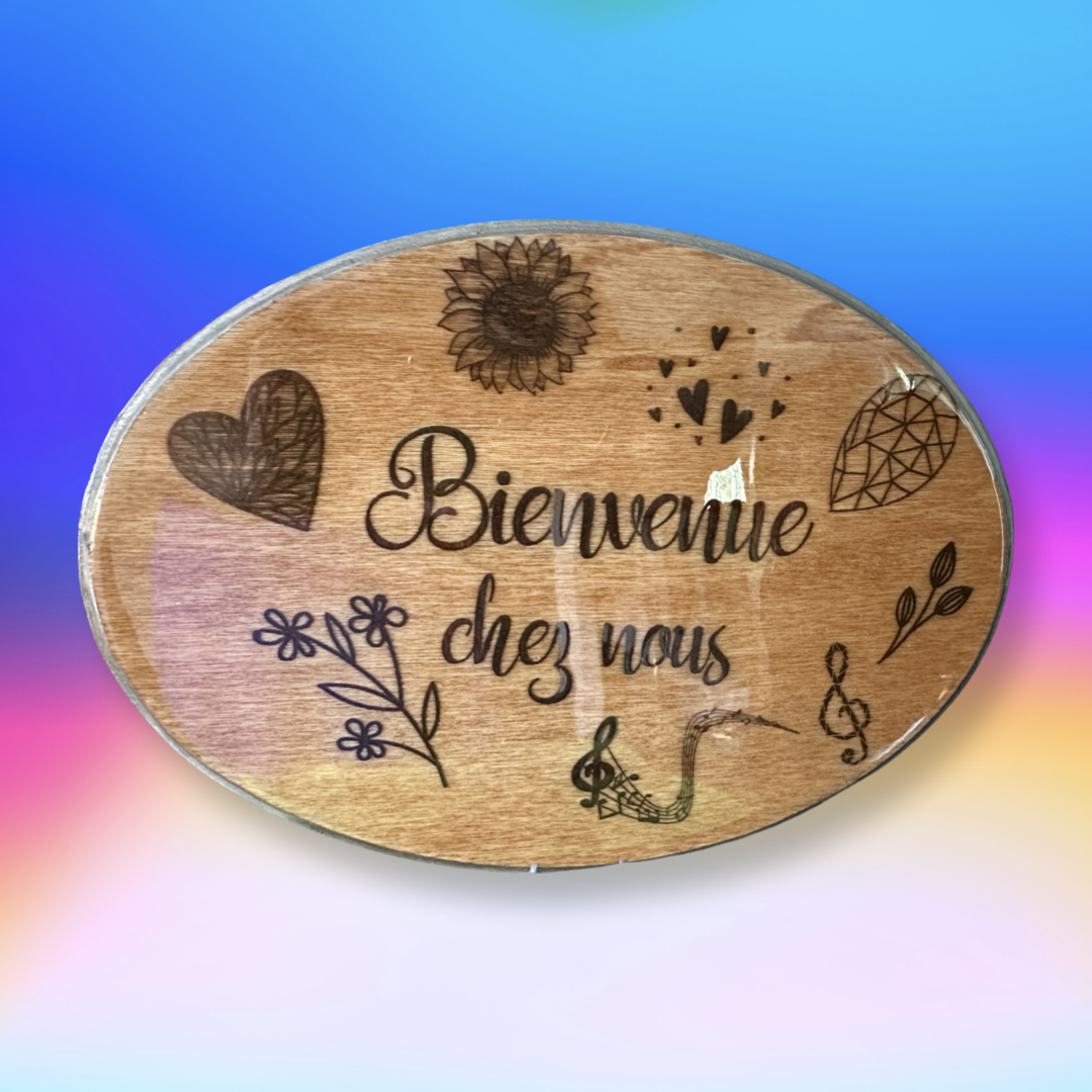 Charming Welcome Wooden Plaque