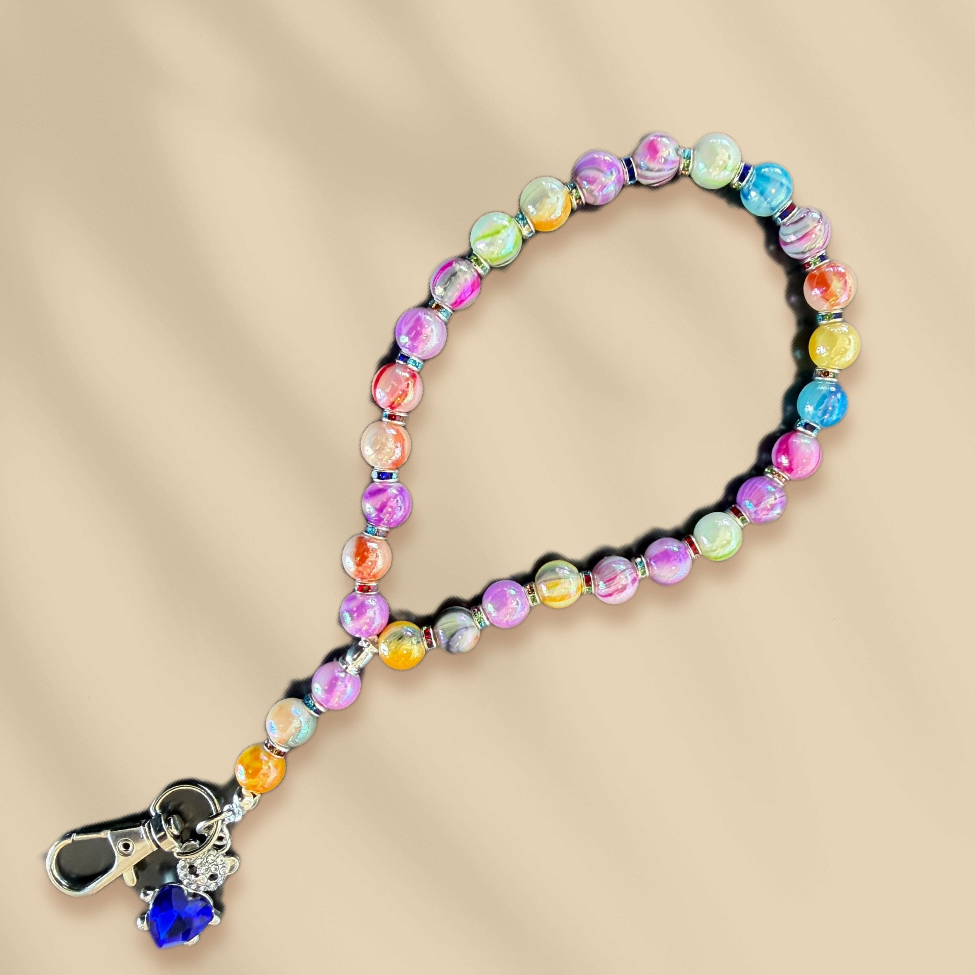 Vibrant Beaded Cellphone Wristlet