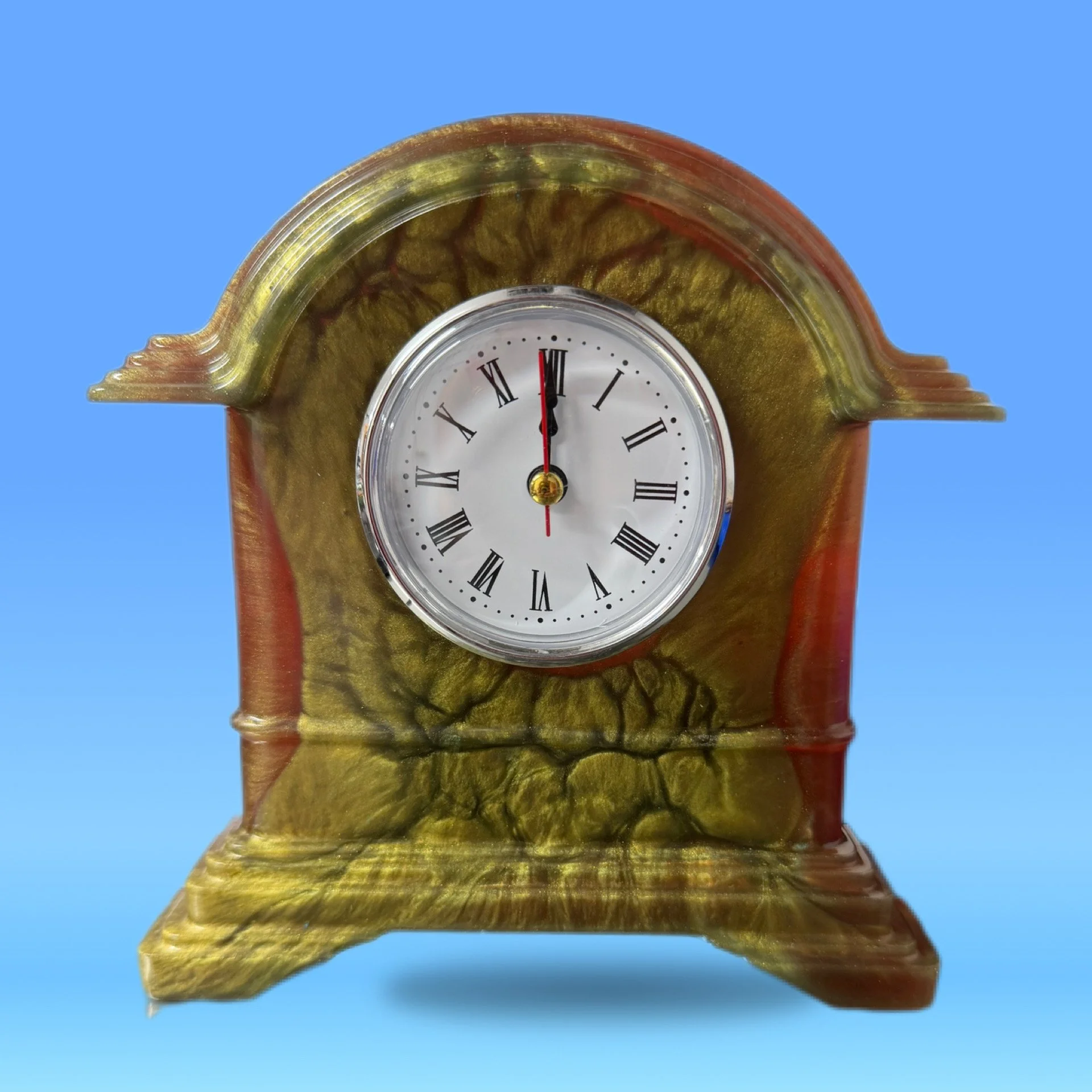 Handmade Resin Marble Clock