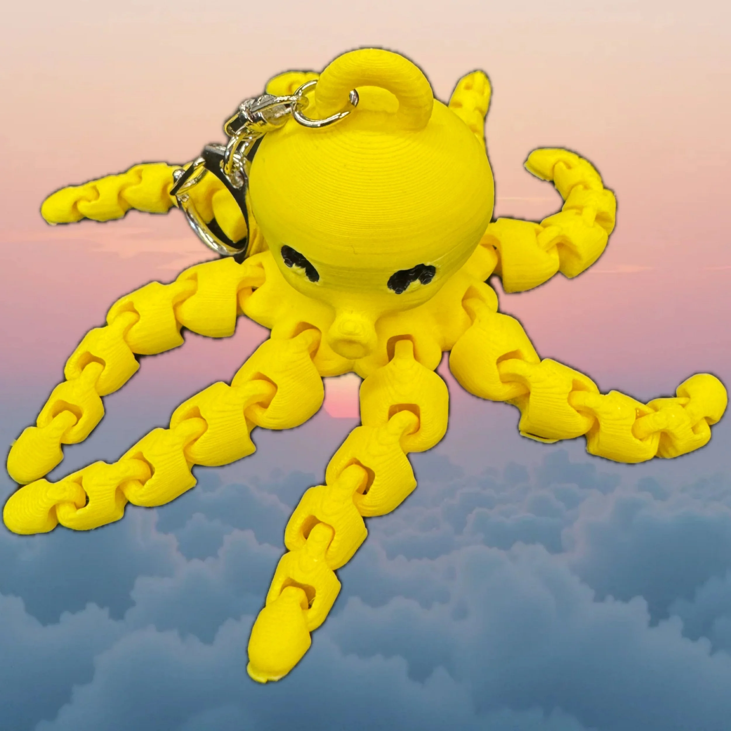 Articulated Octopus Keychain