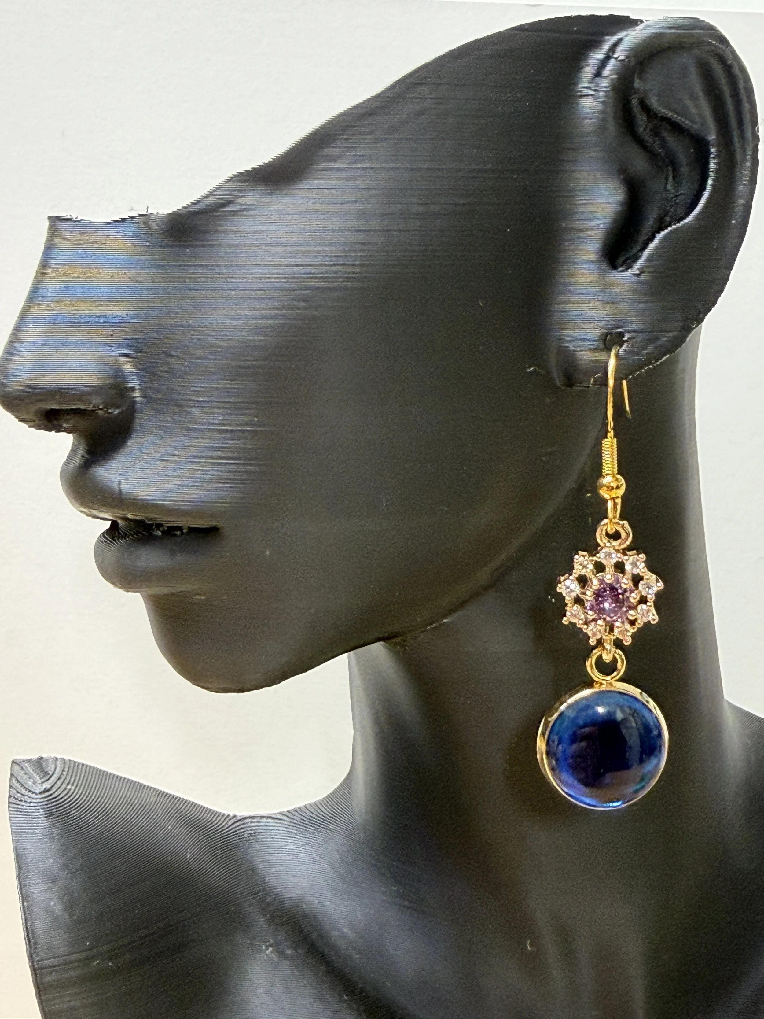 Artisanal Blue Blossom Earrings