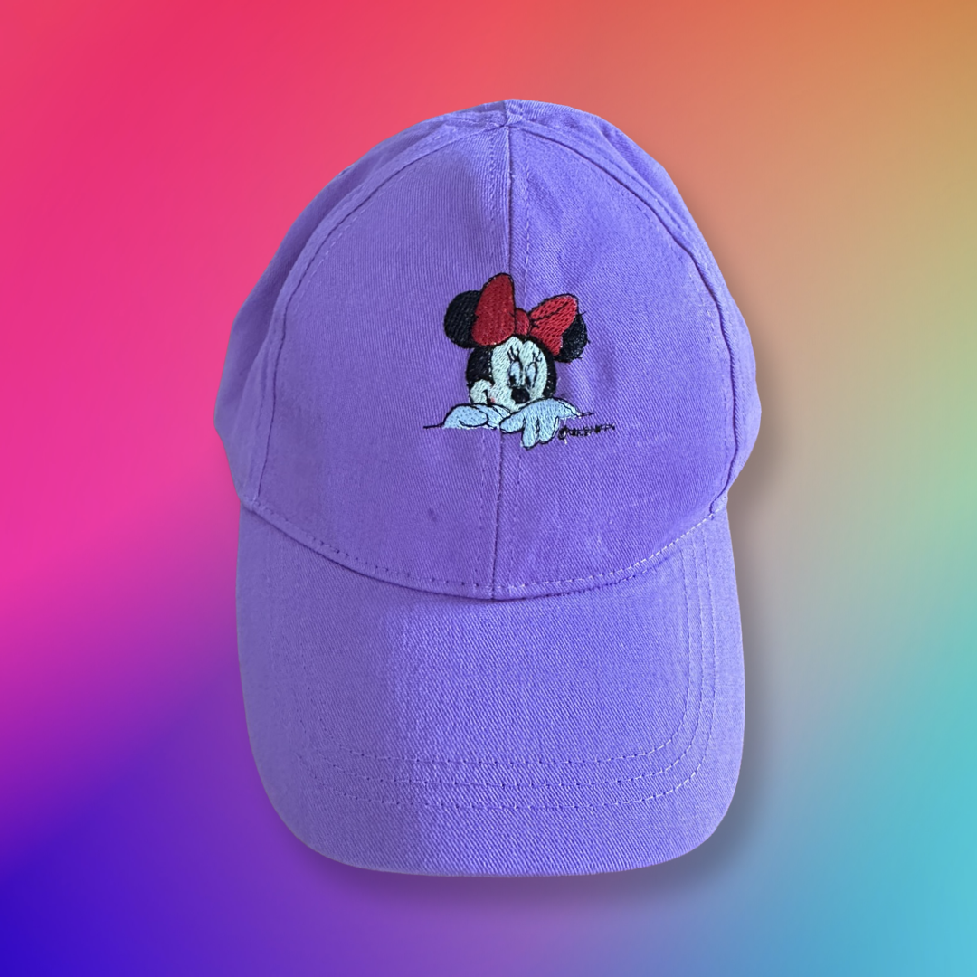 Charming Purple Minnie Embroidered Hat