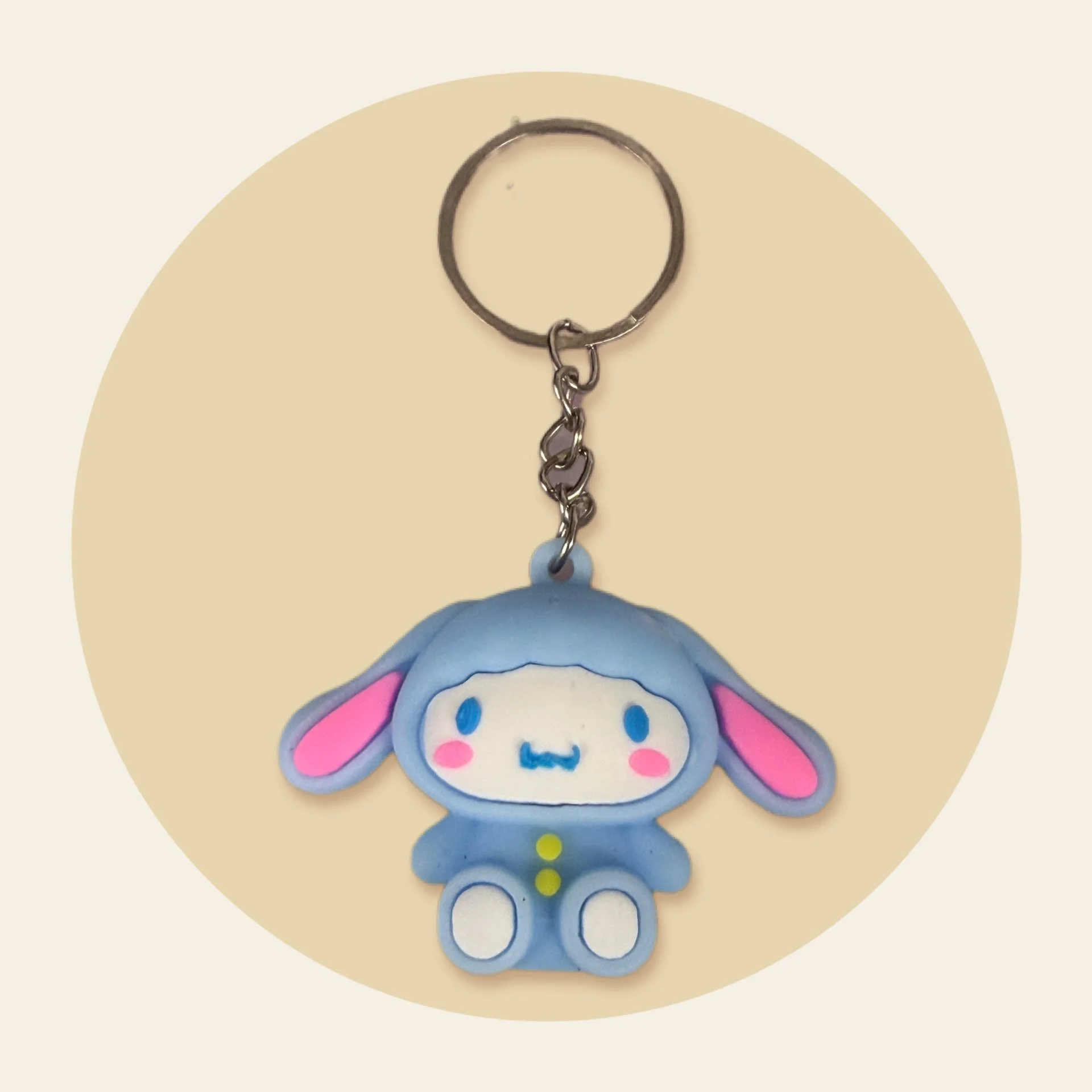 Charming Blue Bunny Keychain