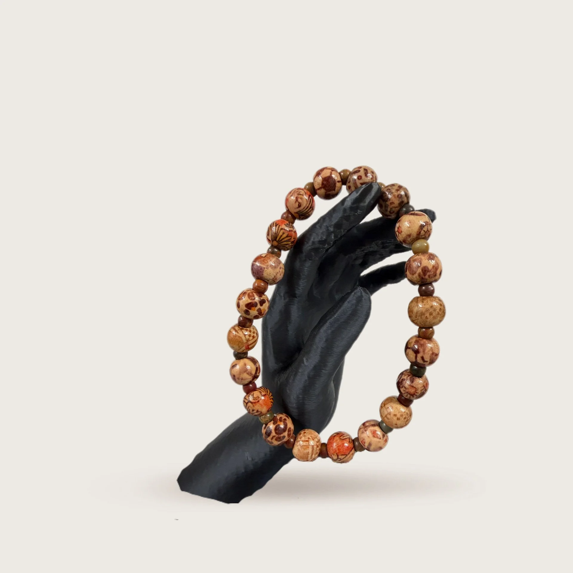 Earthy Elegance Natural Wood Bracelet