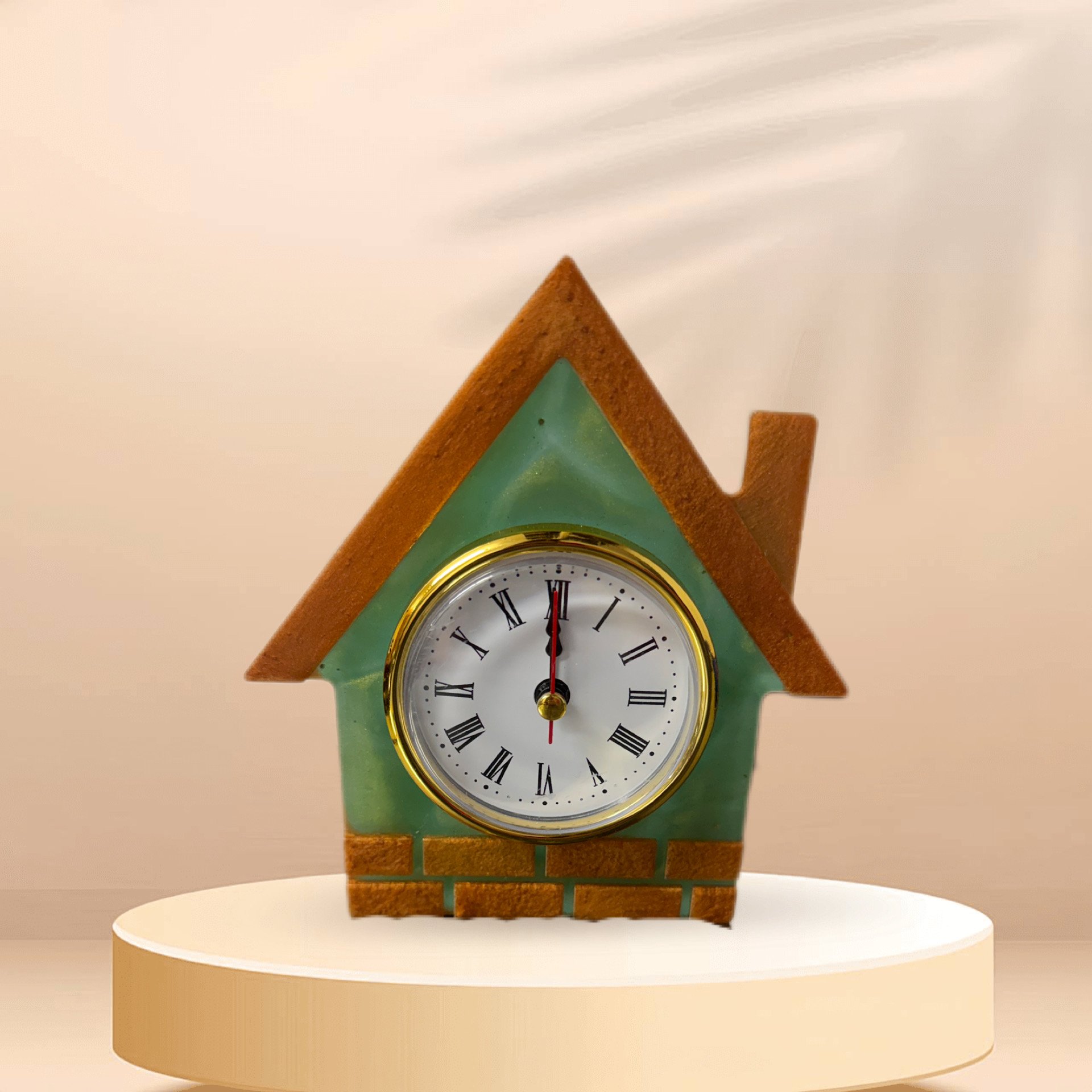 Enchanted Cottage Resin Clock