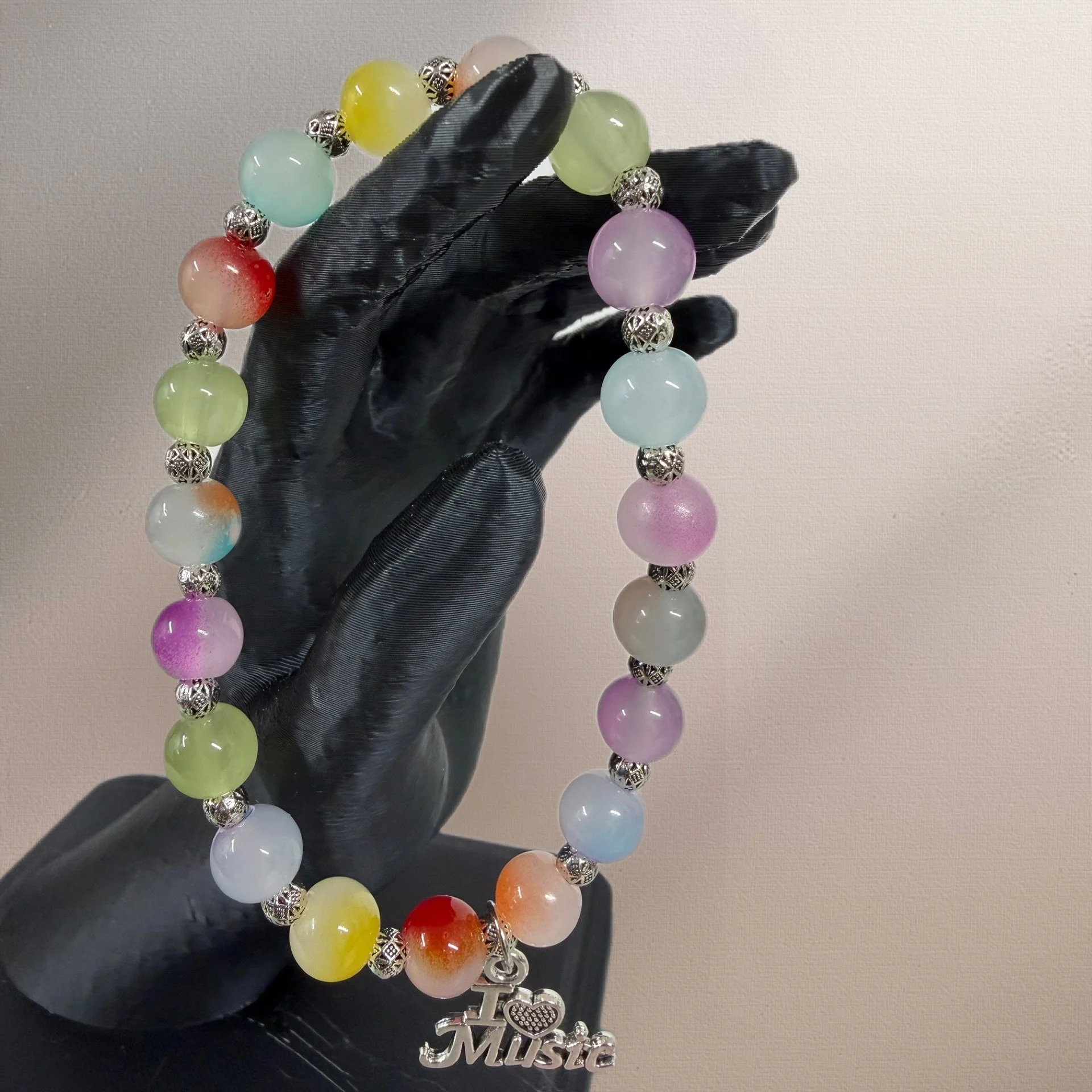 Rainbow Music Charm Bracelet