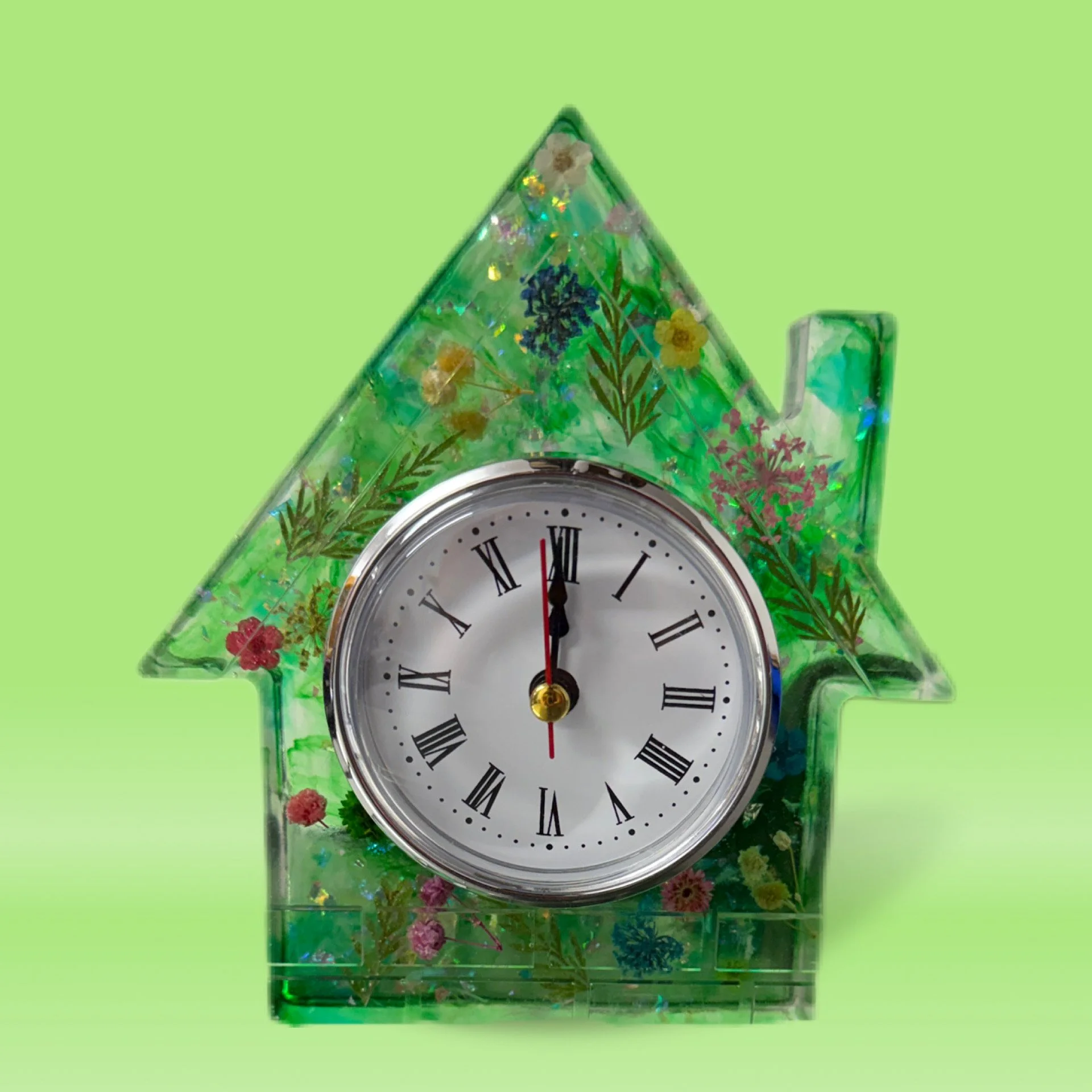 Enchanting Nature House Resin Clock