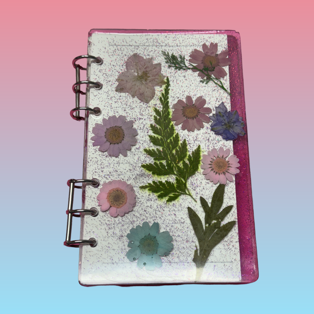Enchanted Blooms Epoxy Resin Notebook