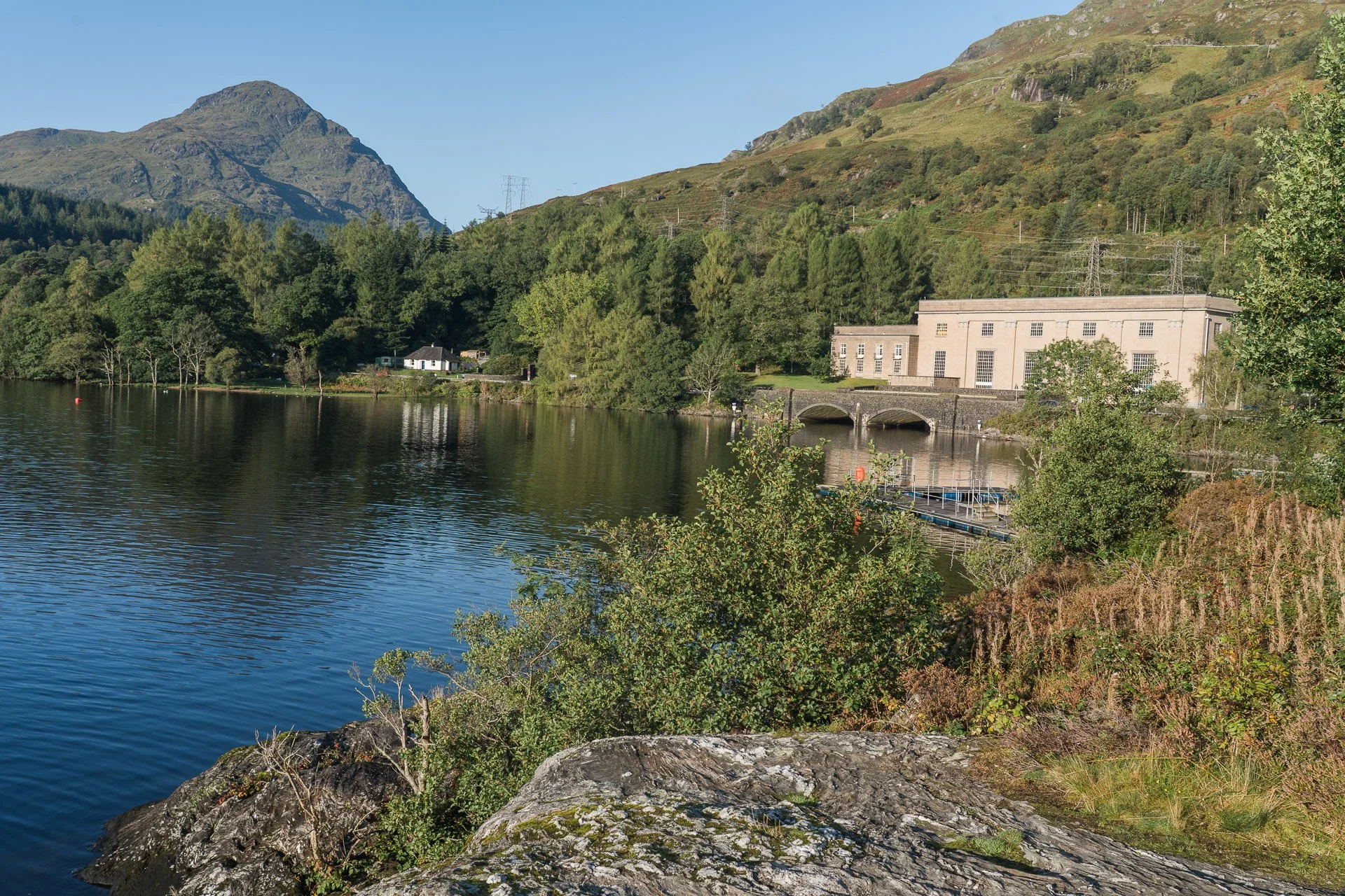 Inveruglas Power Station and Loch Lomond