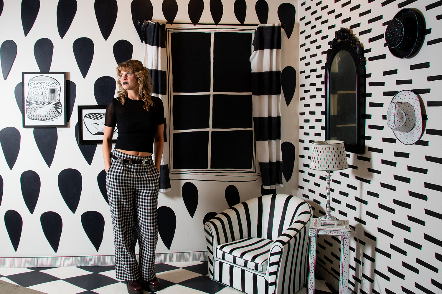 The artist in her space