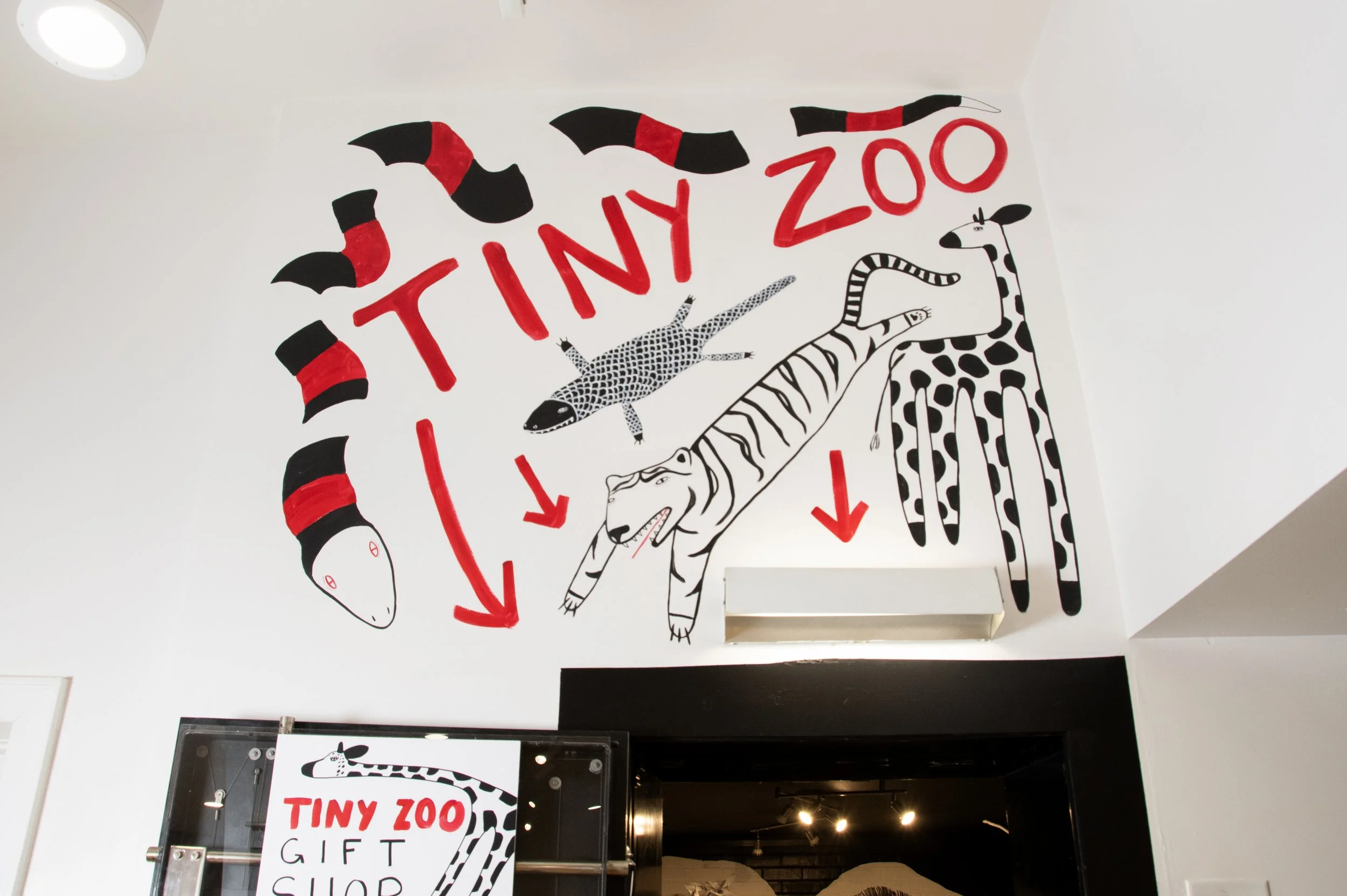 Tiny Zoo Mural, 8'x7'