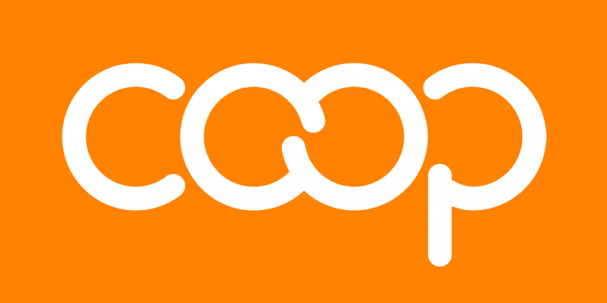 The logo for Coop, consisting of the word 'coop' in lowercase white letters on an orange background.
