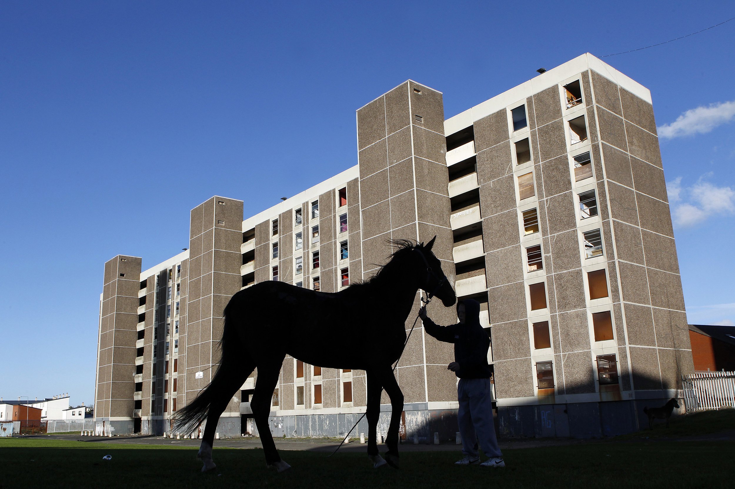 Boy and horse, Ballymun.