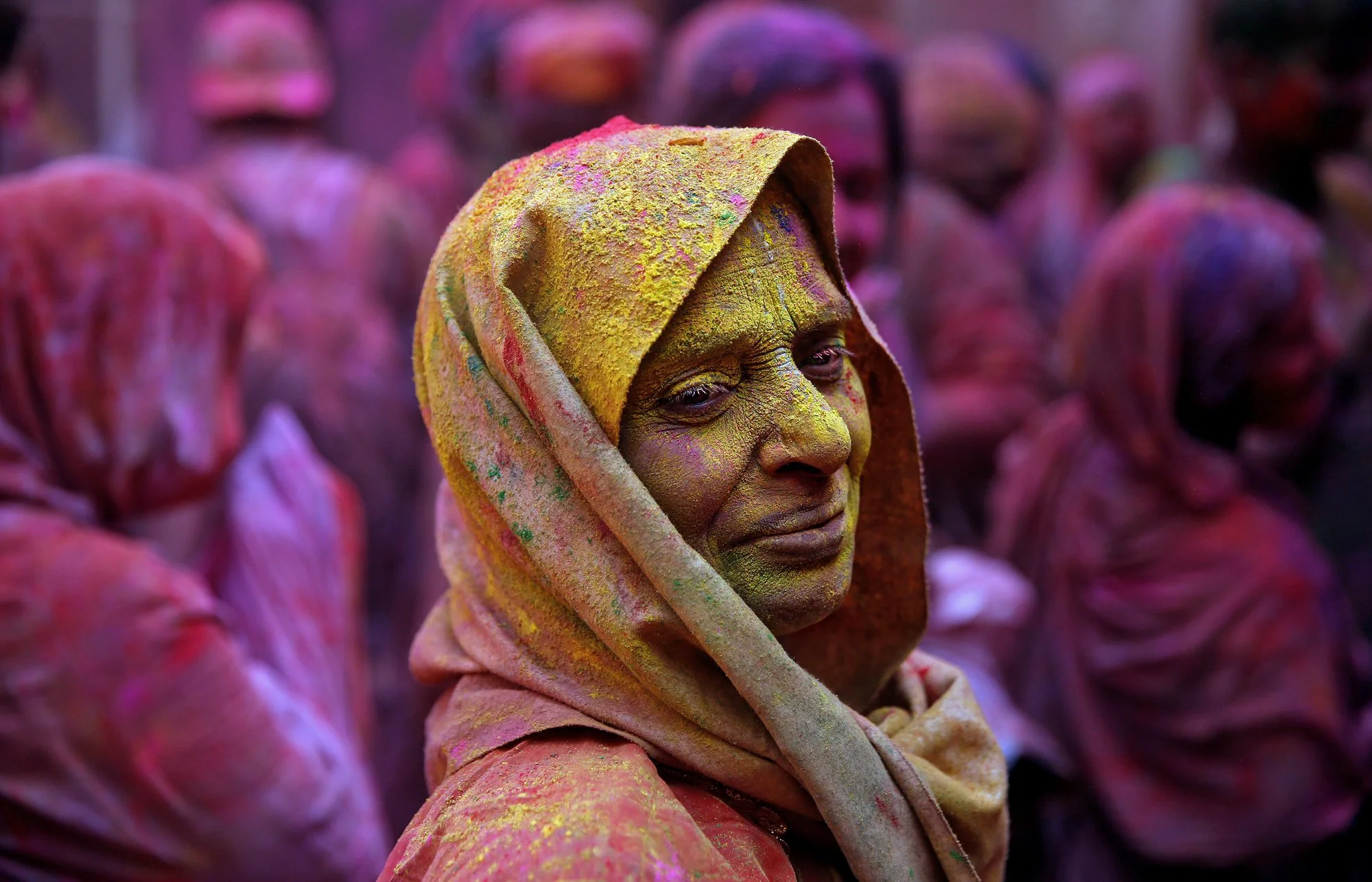Widow in Vrindavan, India.