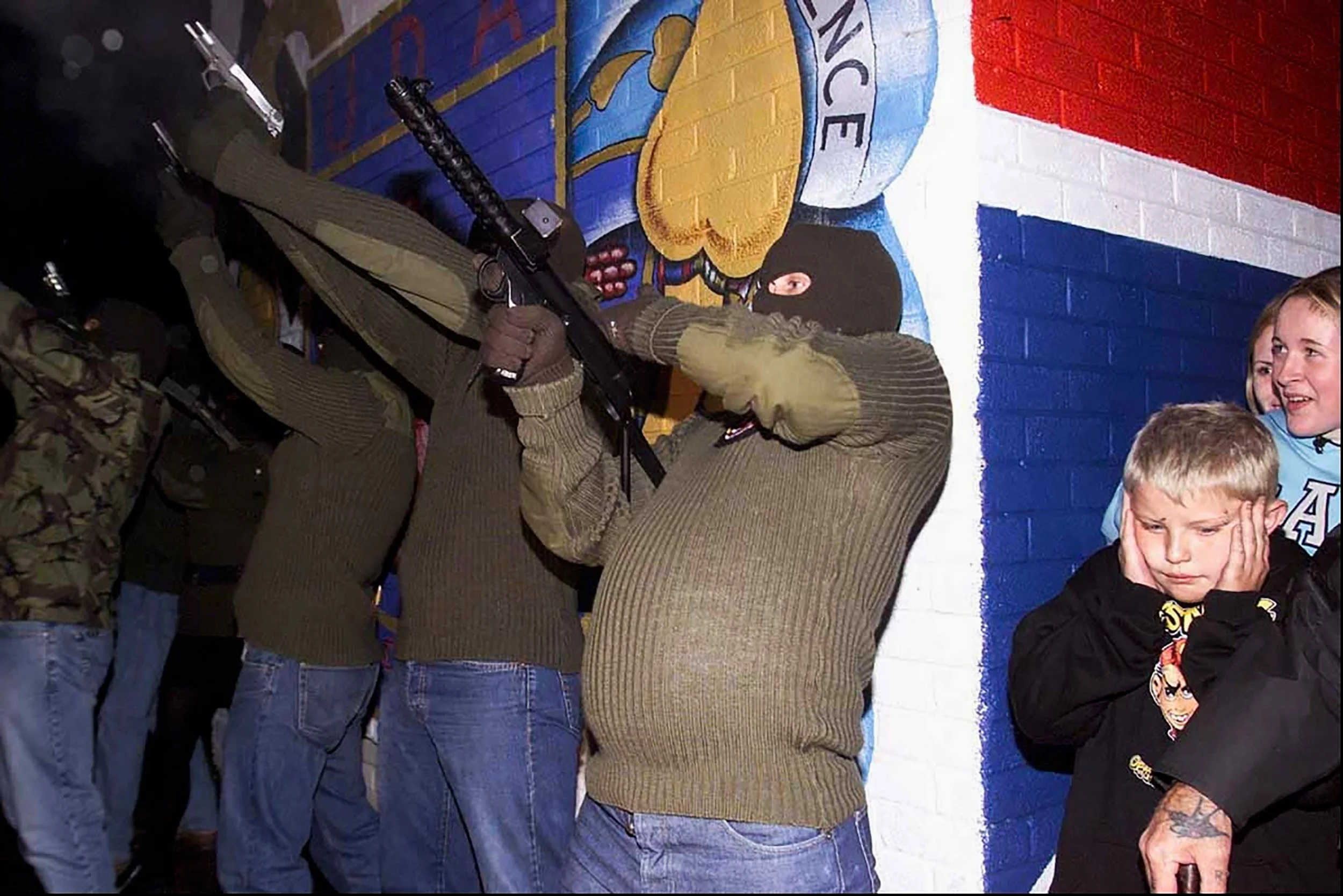 Loyalist show of strength, West Belfast.