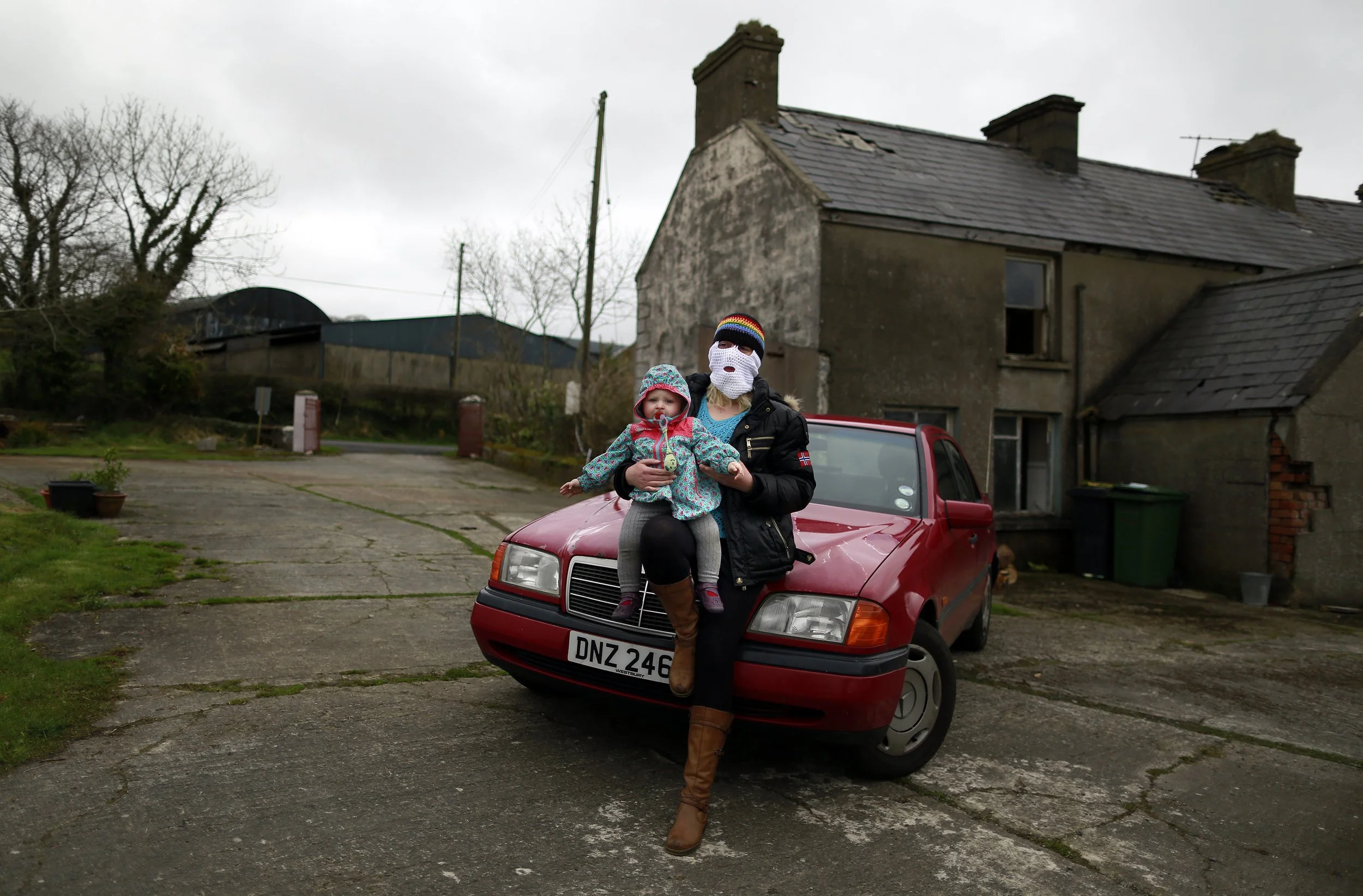 Yarn bomber, County Down.