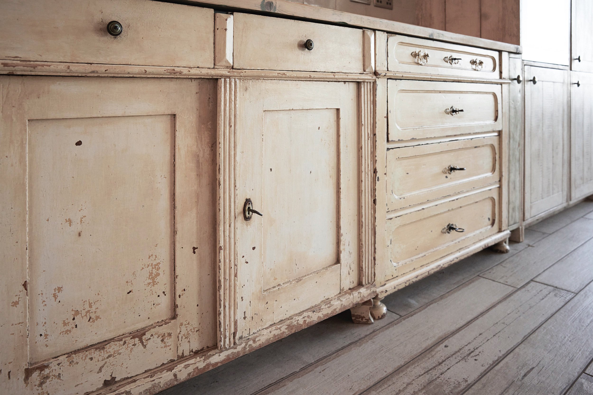 Repurposed furniture into a kitchen